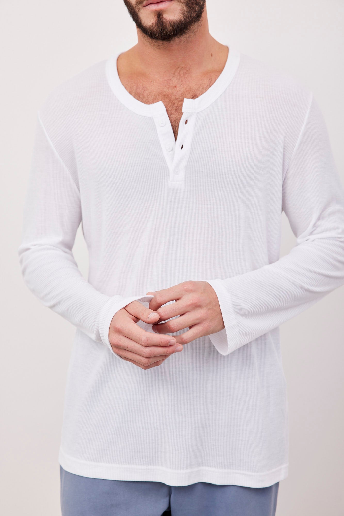 חולצה בטקסטורת פסים בשילוב כפתורים - ITAY BRANDS