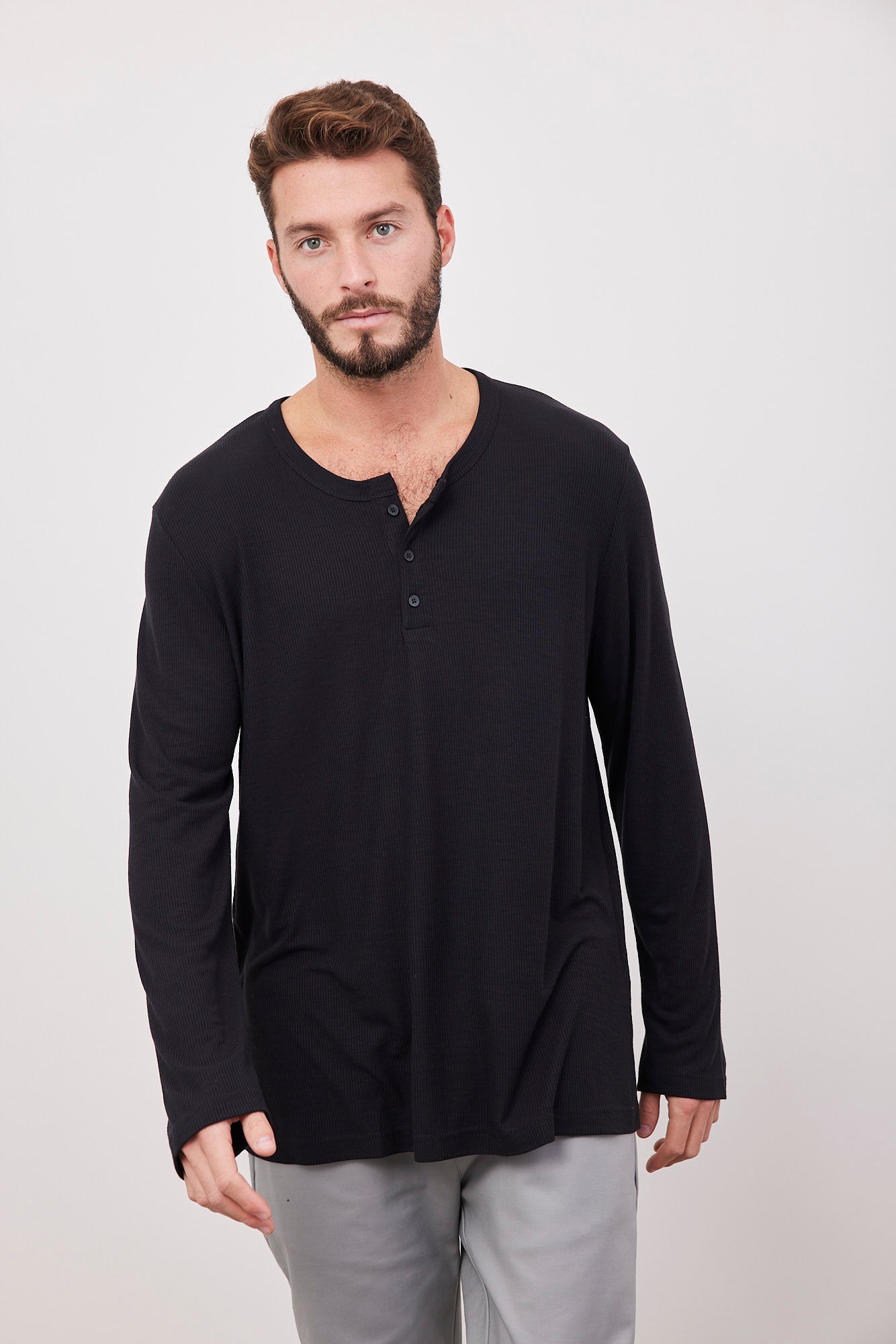 חולצה בטקסטורת פסים בשילוב כפתורים - ITAY BRANDS