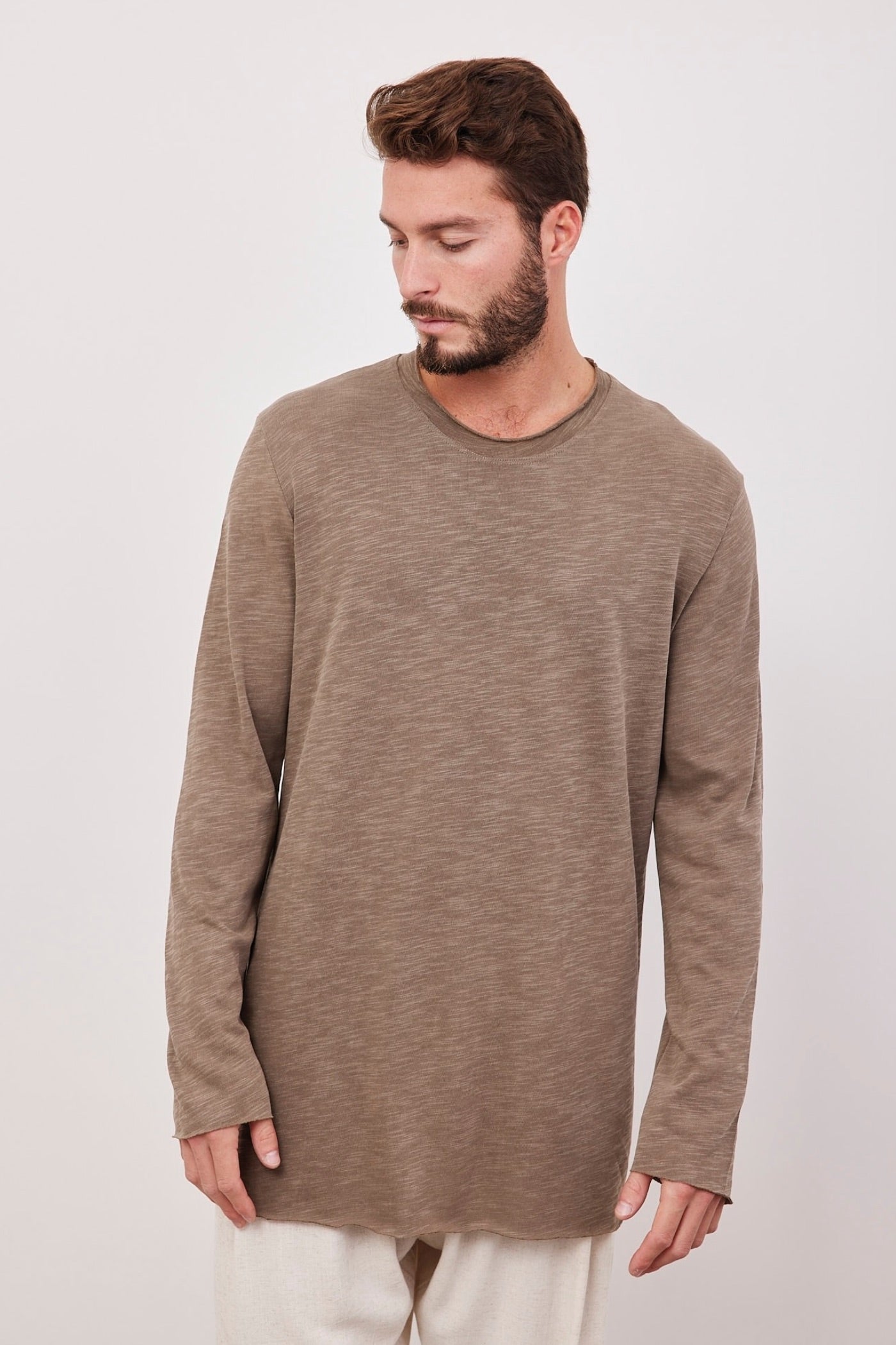 חולצת כותנה מלאנז׳ בסיומת פרומה - ITAY BRANDS