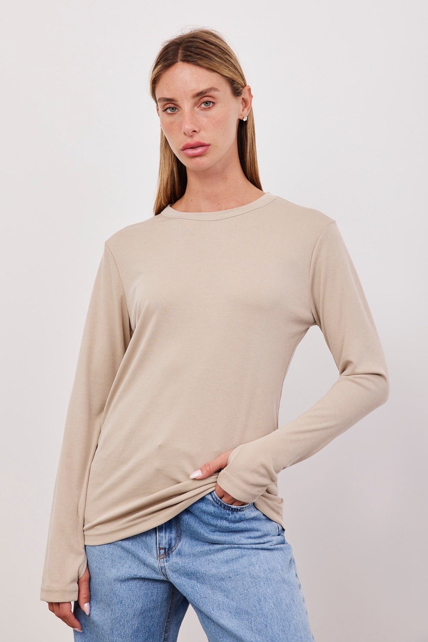 חולצה מבד מודל עם שרוול כפפה - ITAY BRANDS