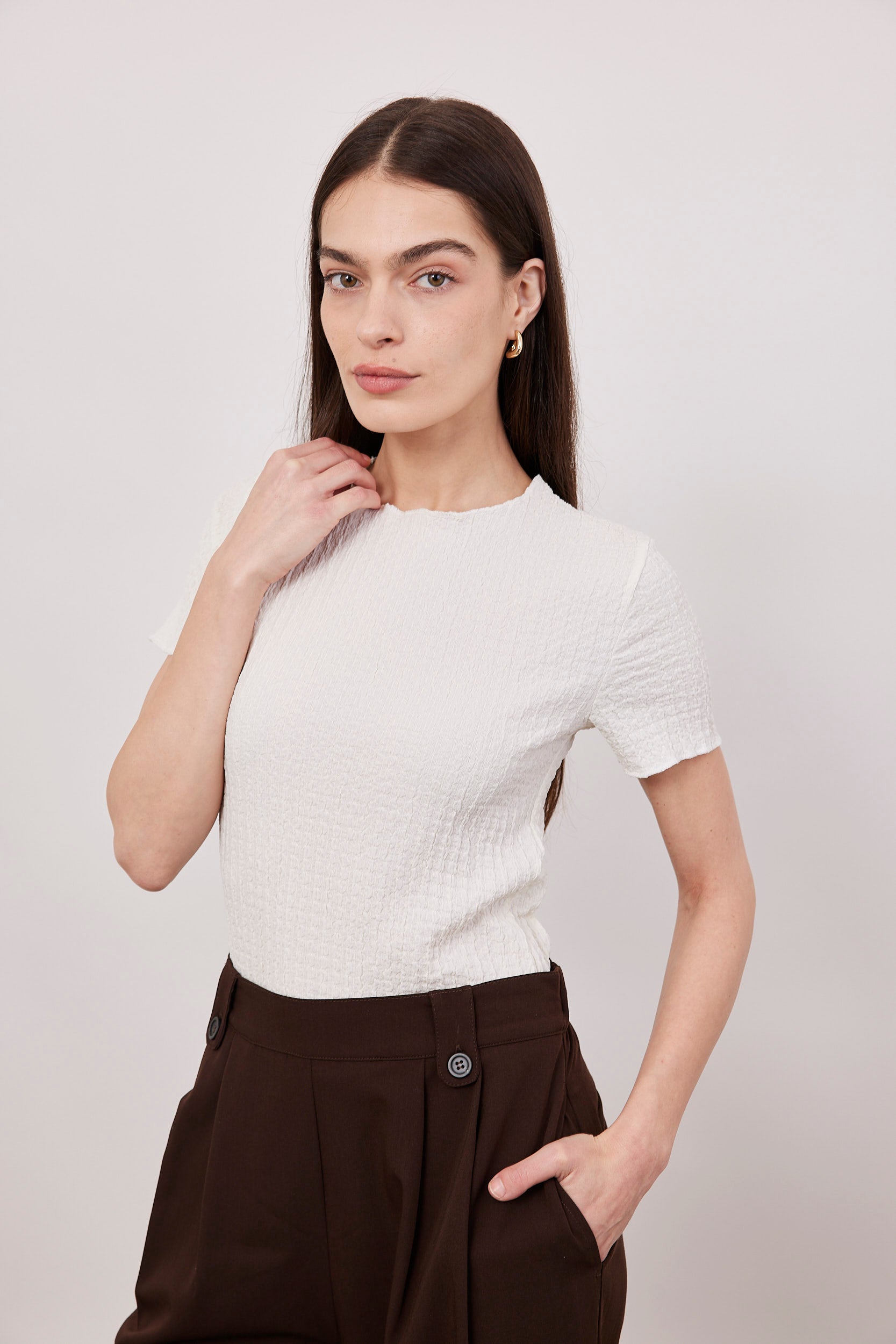 טי-שרט עם טקסטורה