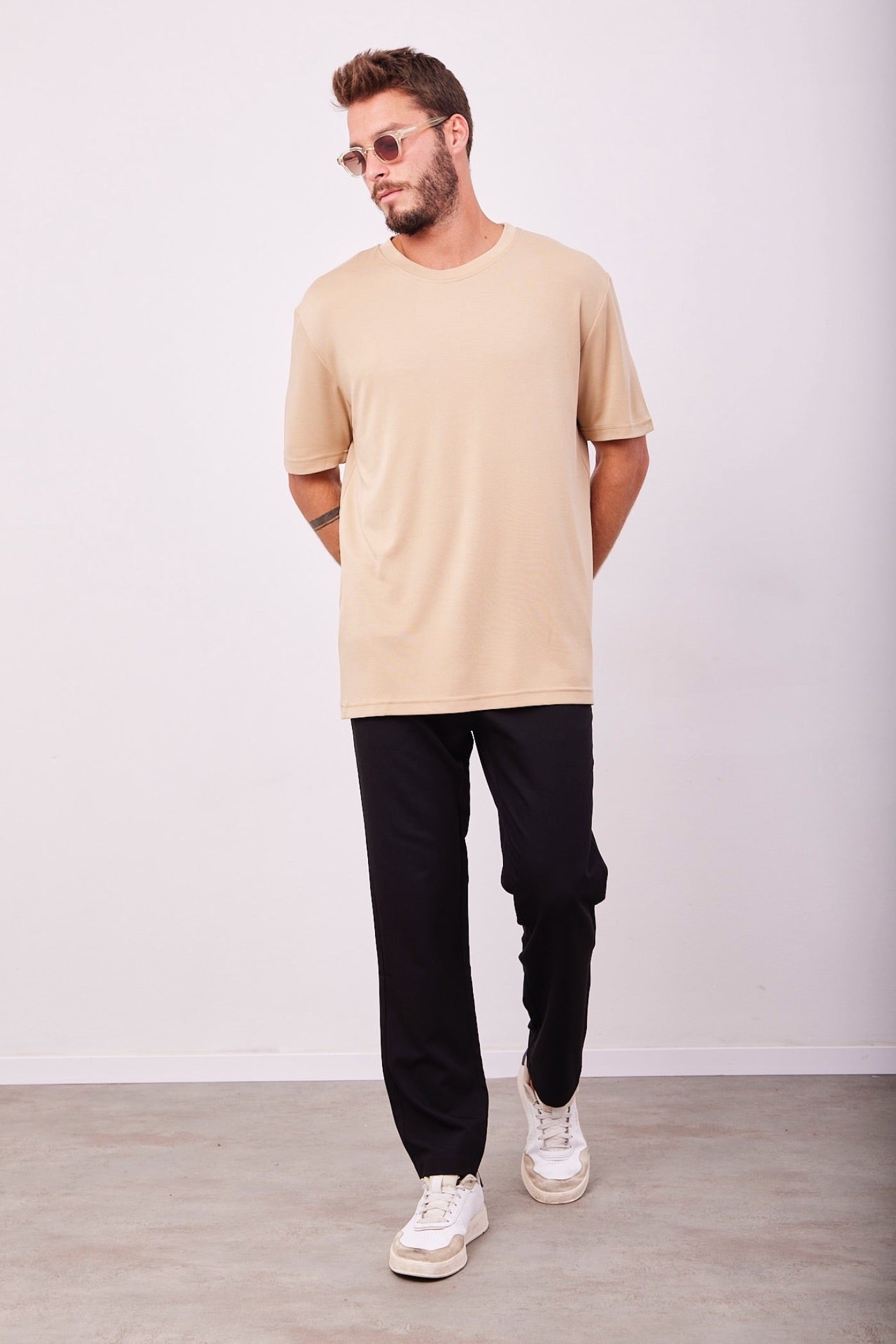 מכנסיים מחויטים - שחור - ITAY BRANDS