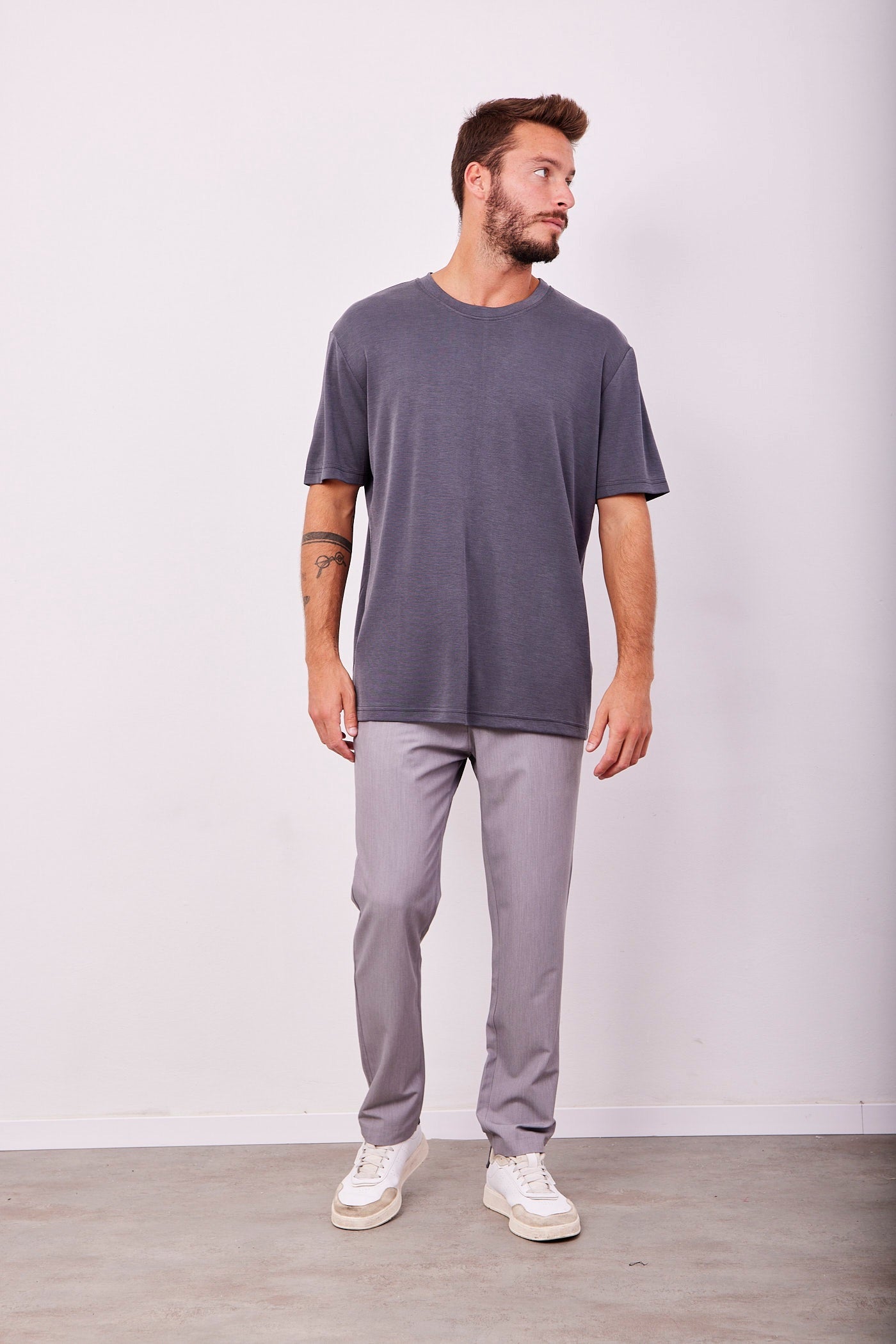 מכנסיים מחויטים - אפור בהיר - ITAY BRANDS