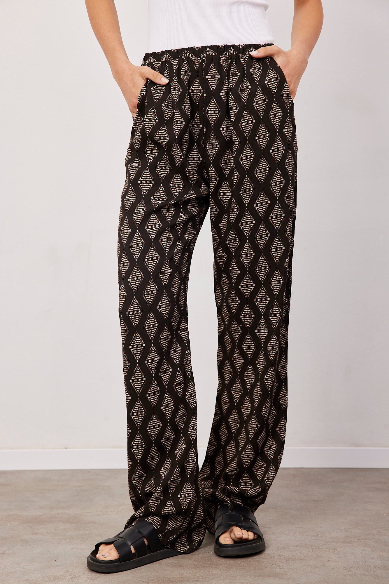 מכנסיים רחבים בהדפס - ITAY BRANDS