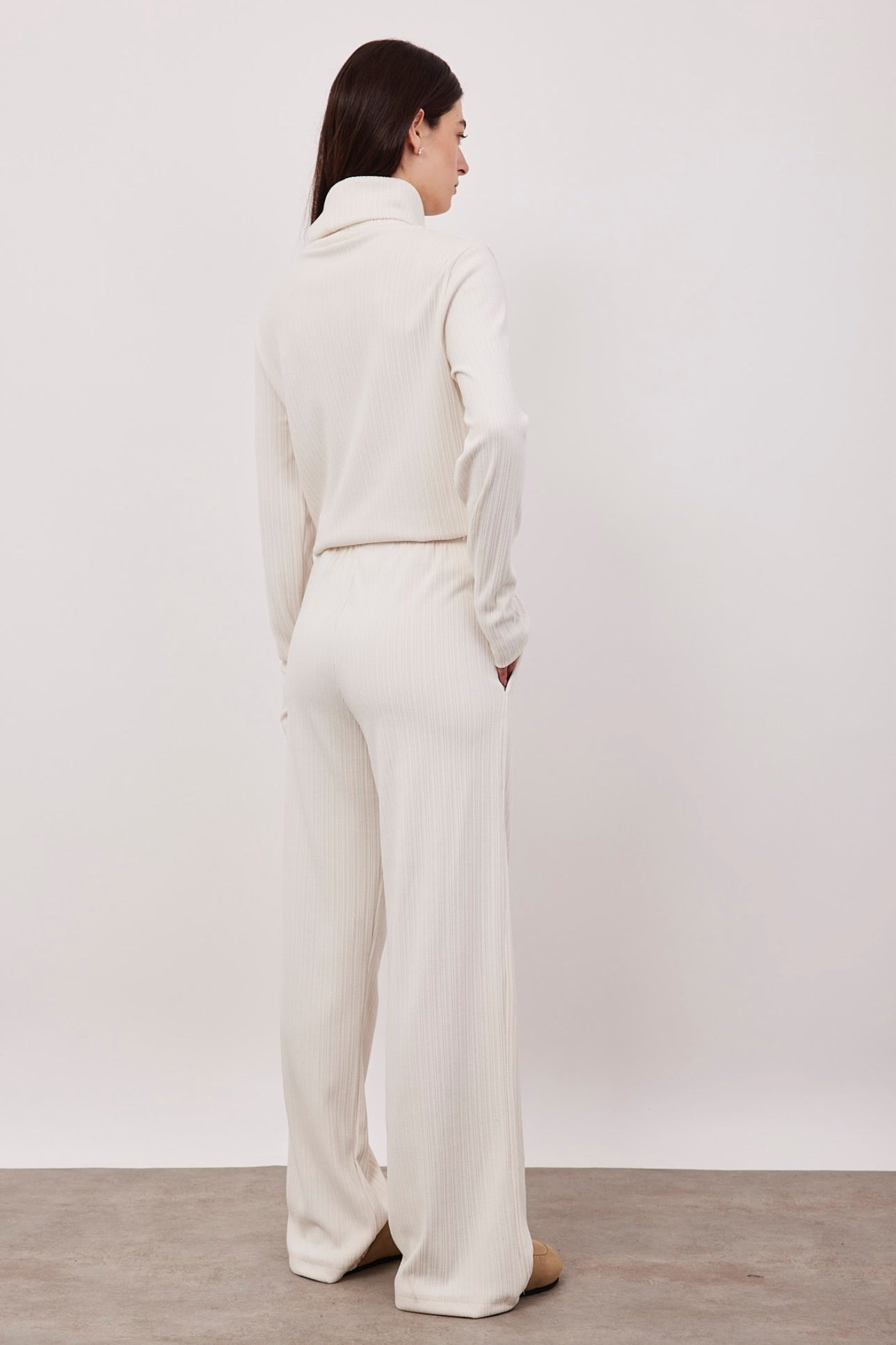 מכנסיים עם גומי בטקסטורת פסים - ITAY BRANDS