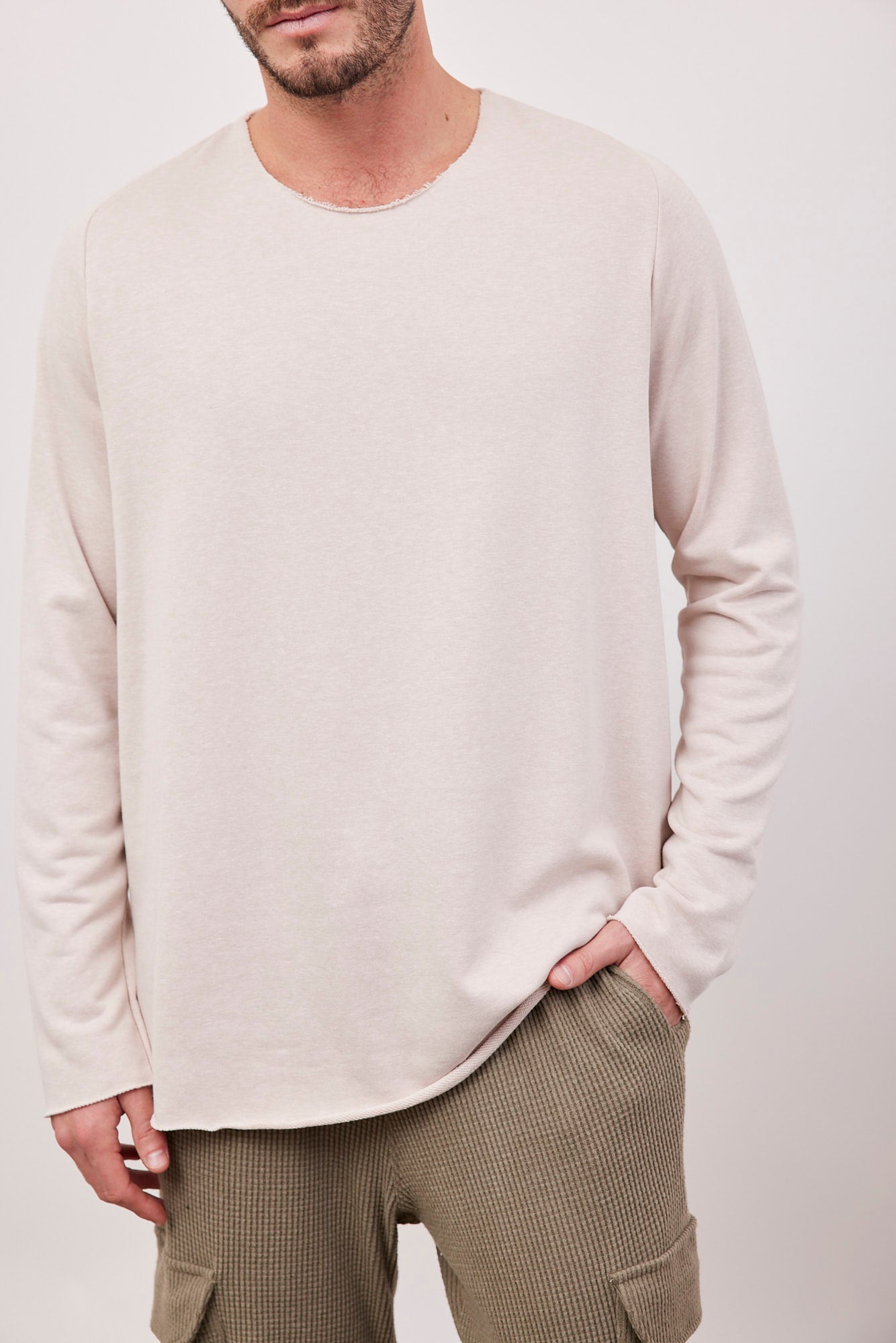 חולצת פרנץ טרי בסיומת גזורה - ITAY BRANDS