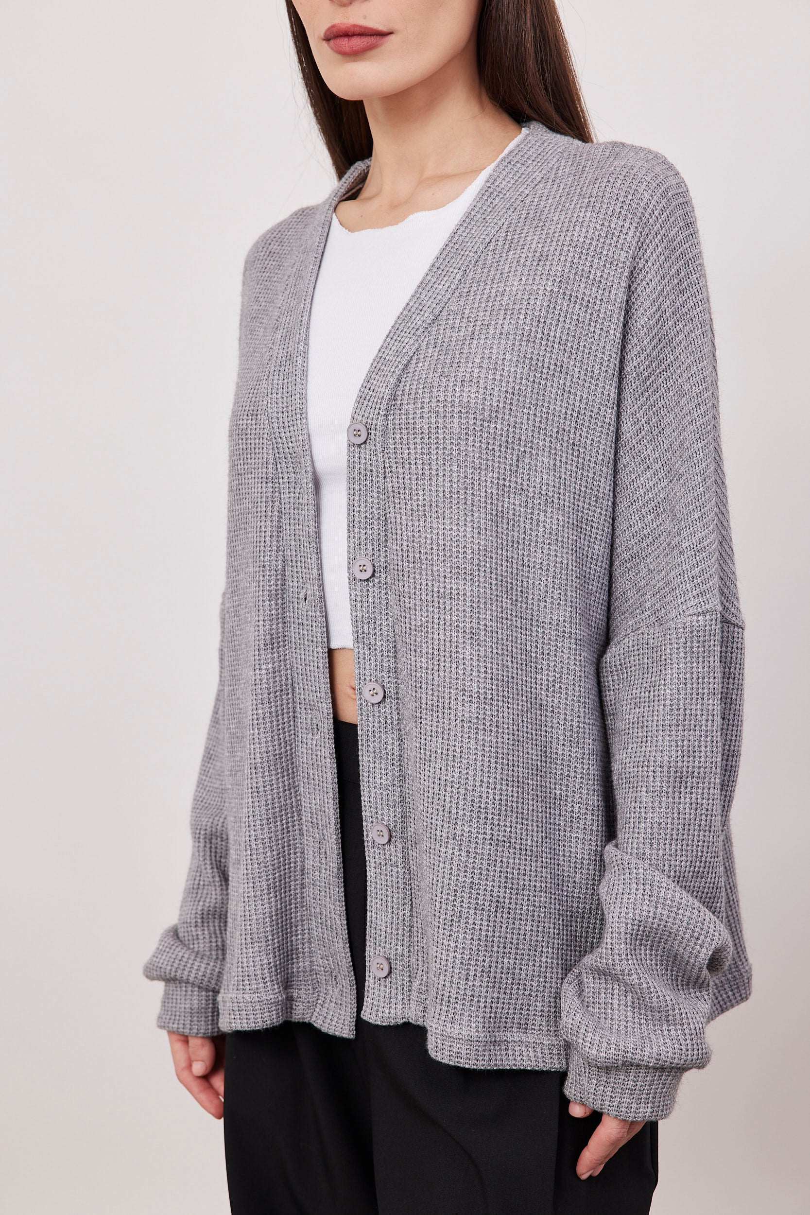 קרדיגן בד וופל