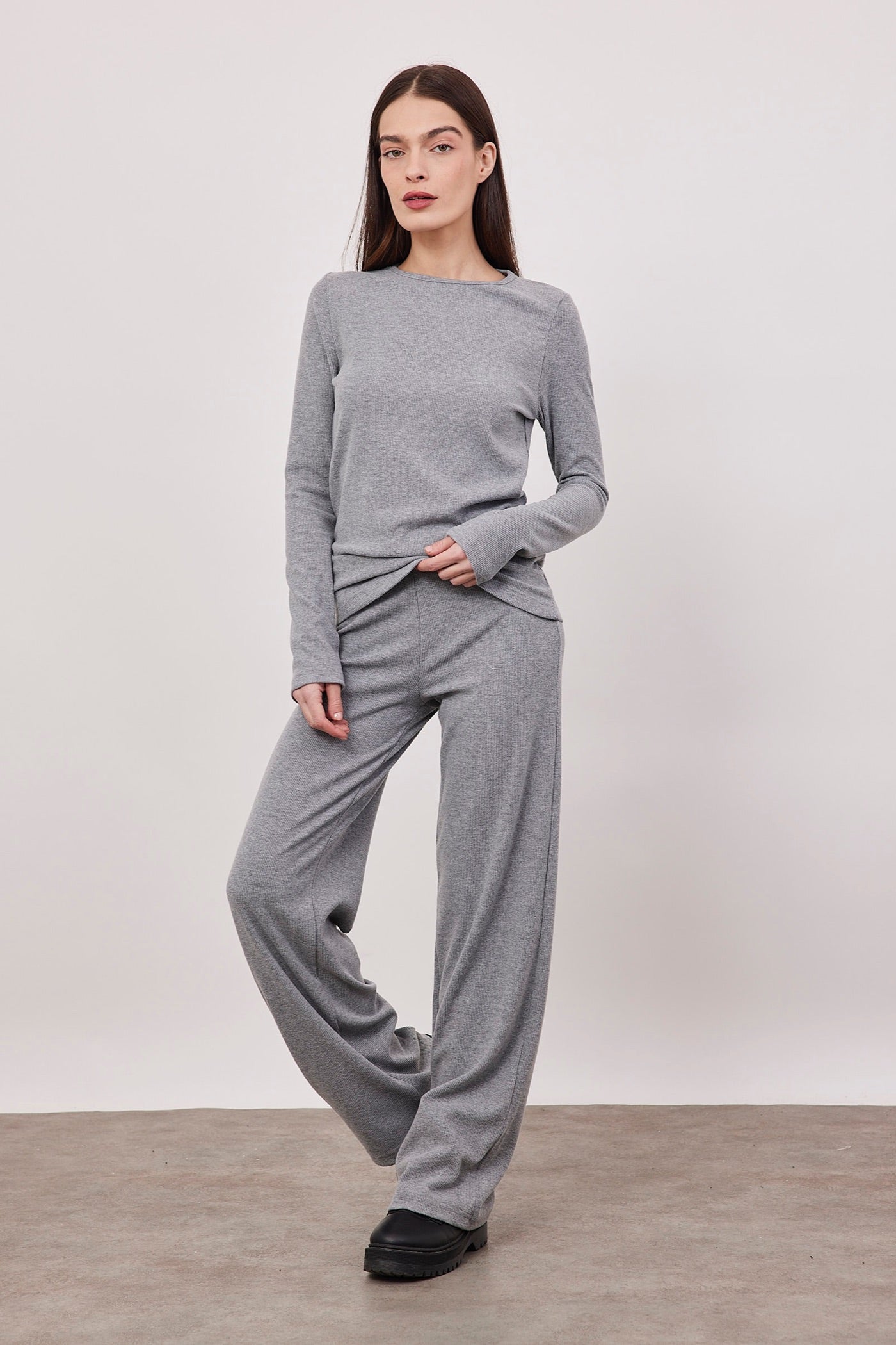 חולצת סריג ריב ארוכה