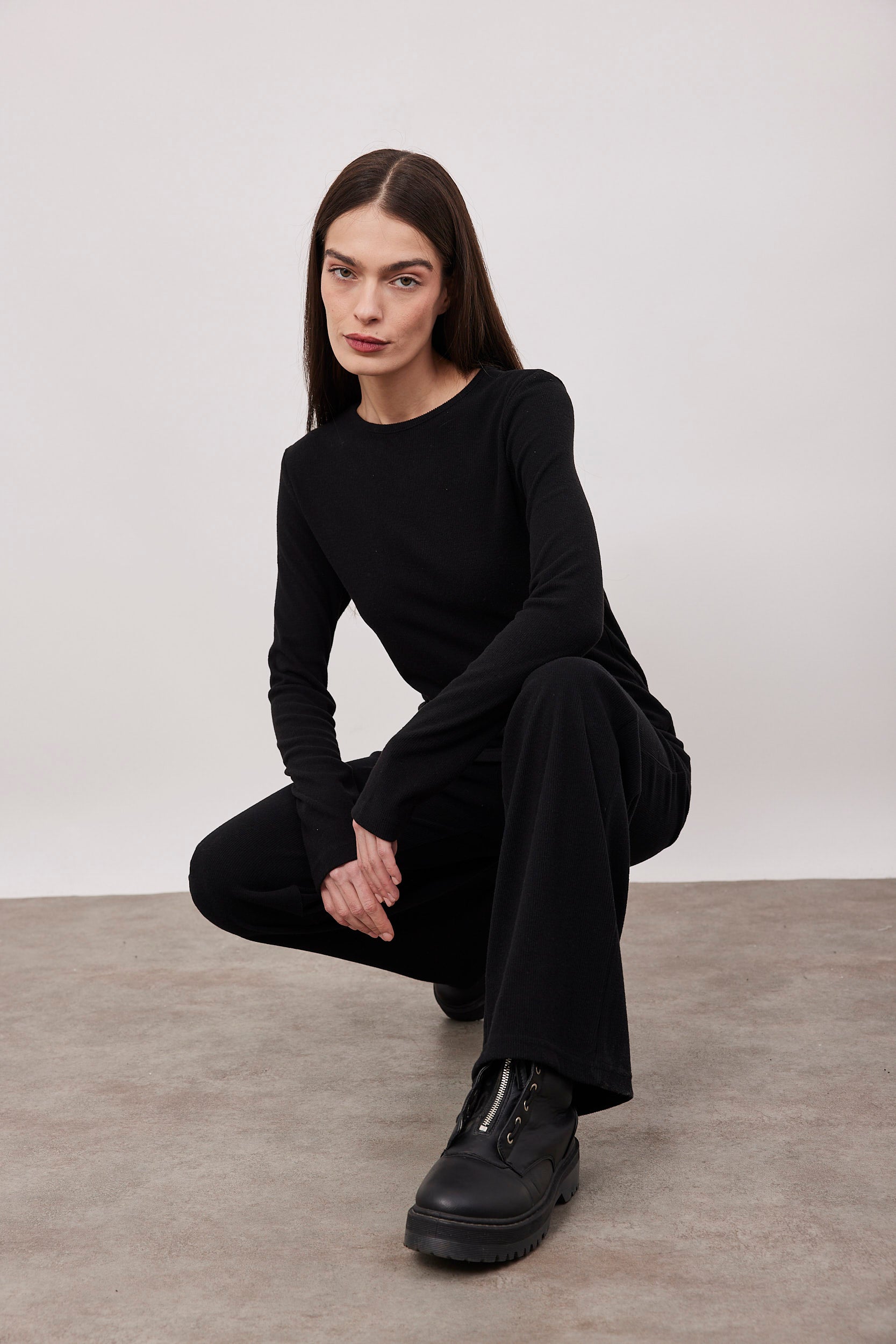 חולצת סריג ריב ארוכה