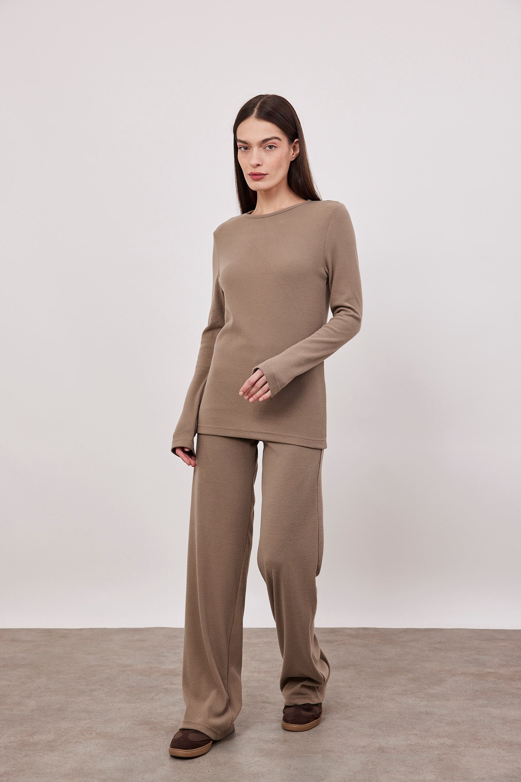 חולצת סריג ריב ארוכה