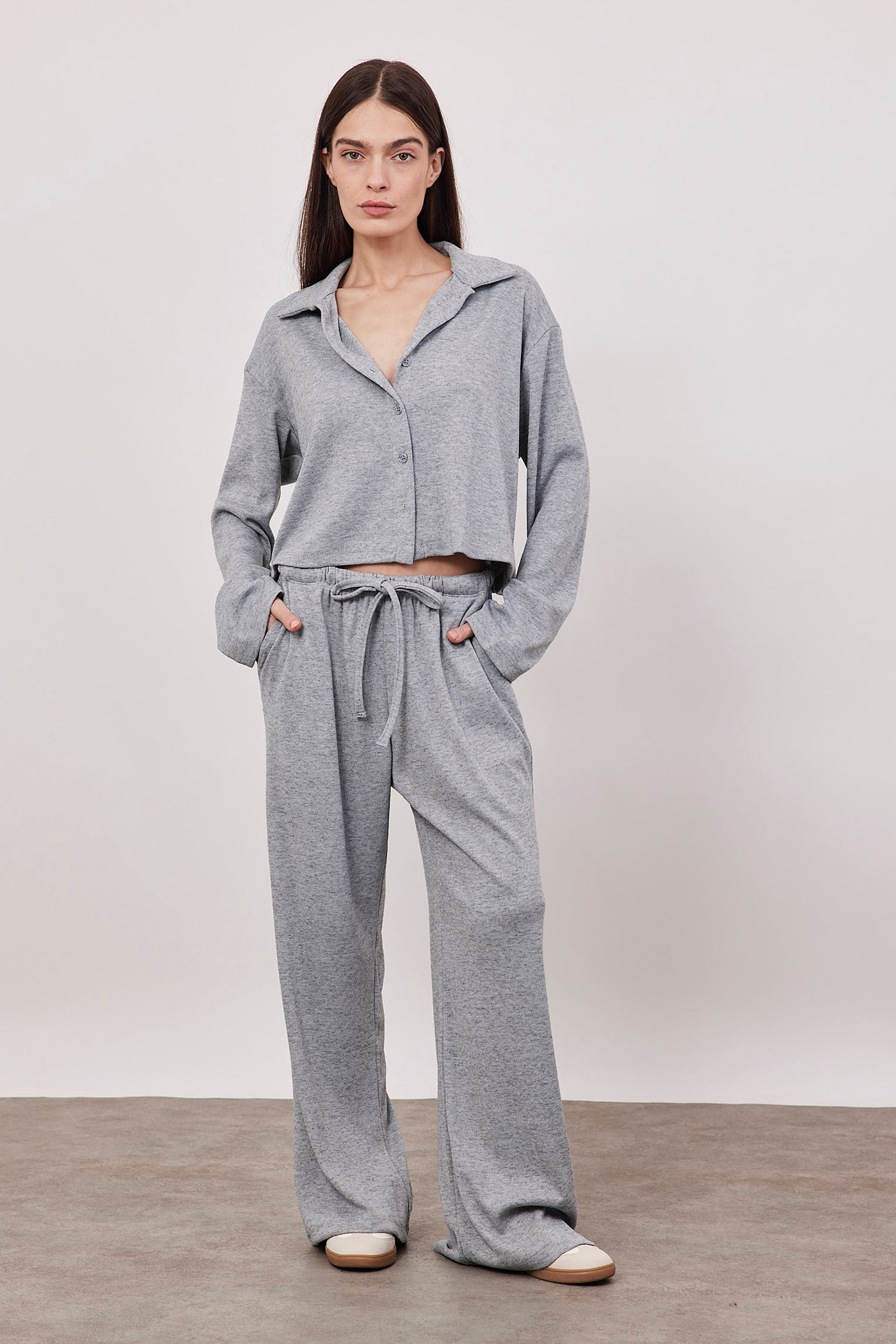 חולצת קרדיגן בד סריג