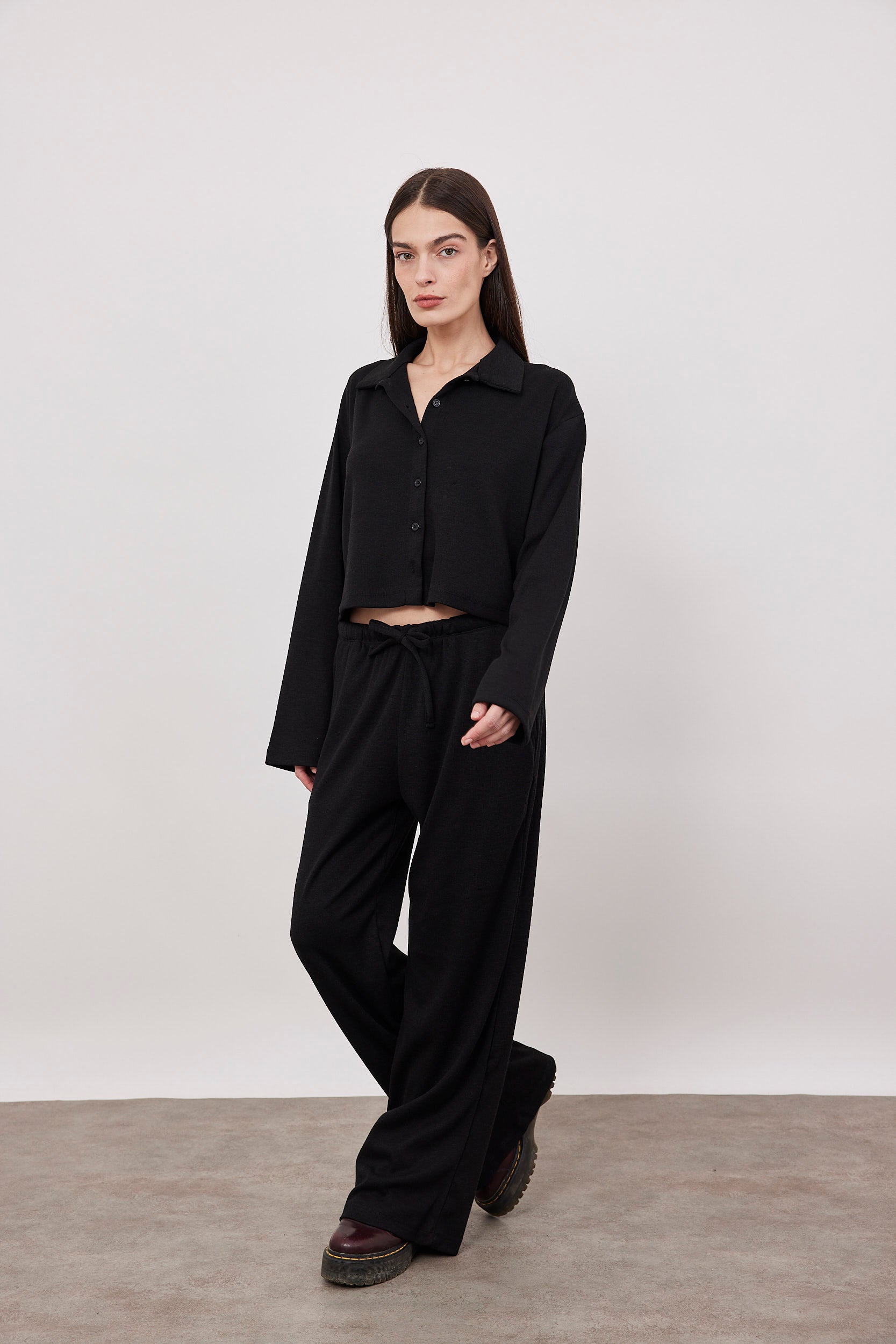 חולצת קרדיגן בד סריג