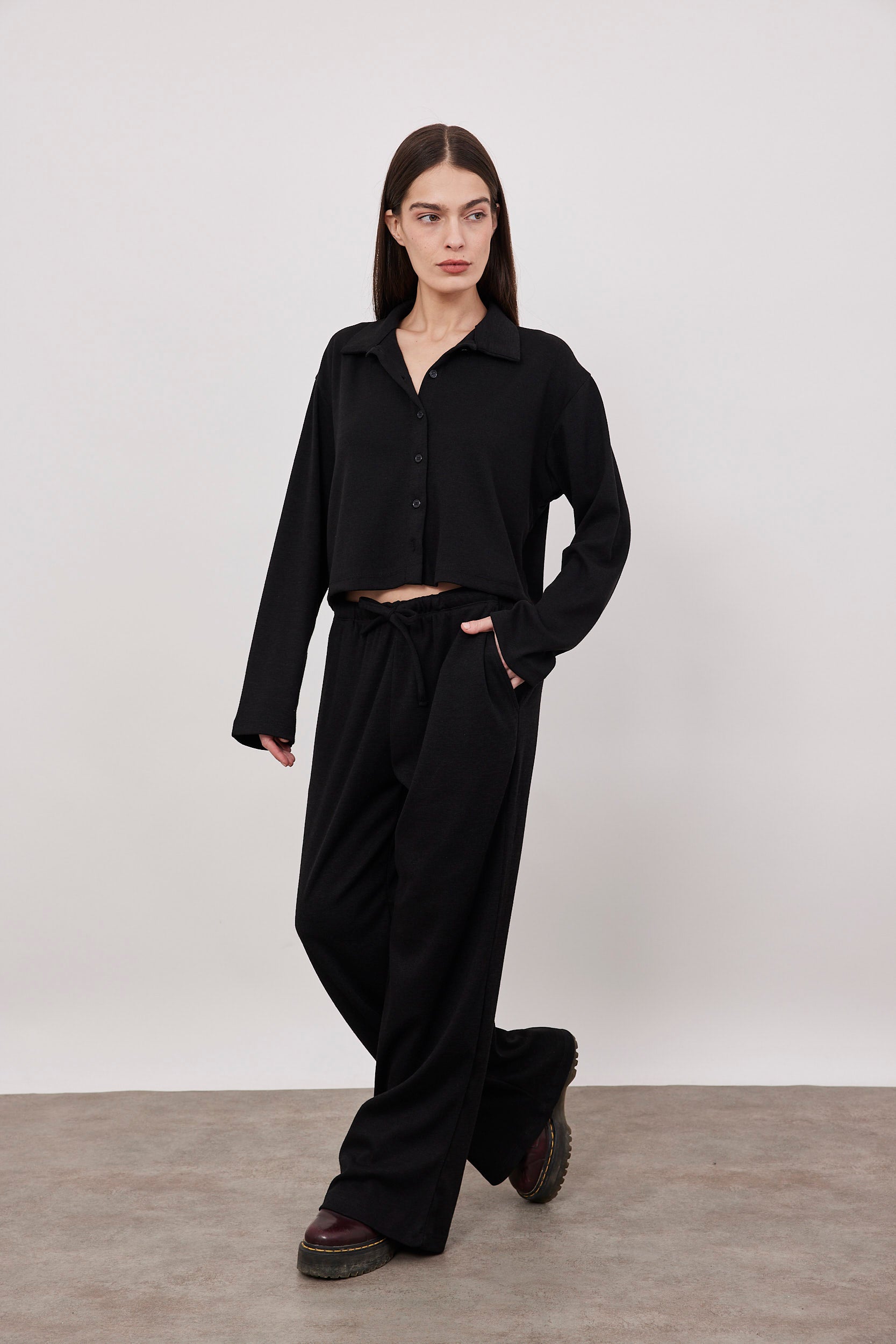 מכנסיים ארוכים בד סריג