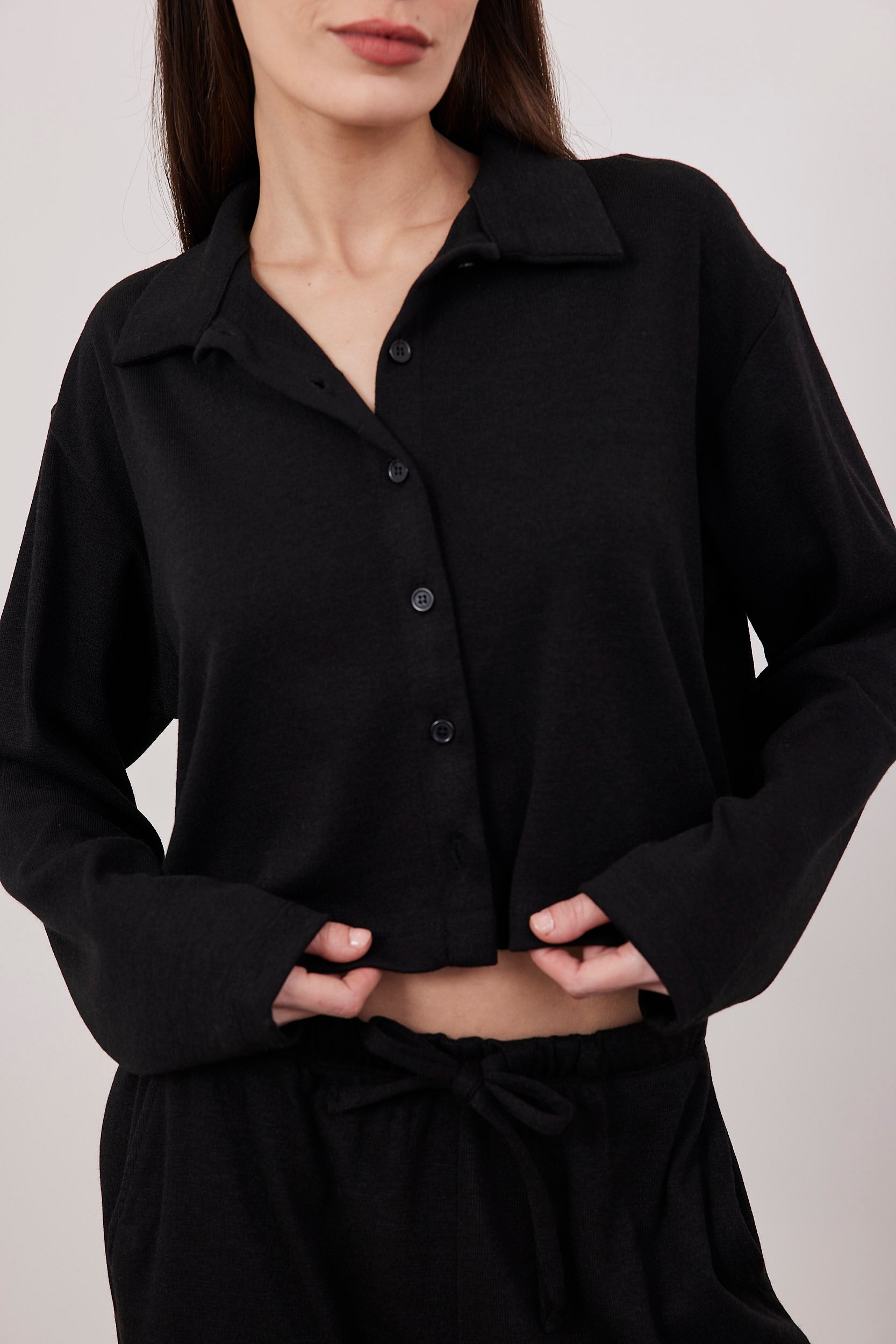 חולצת קרדיגן בד סריג