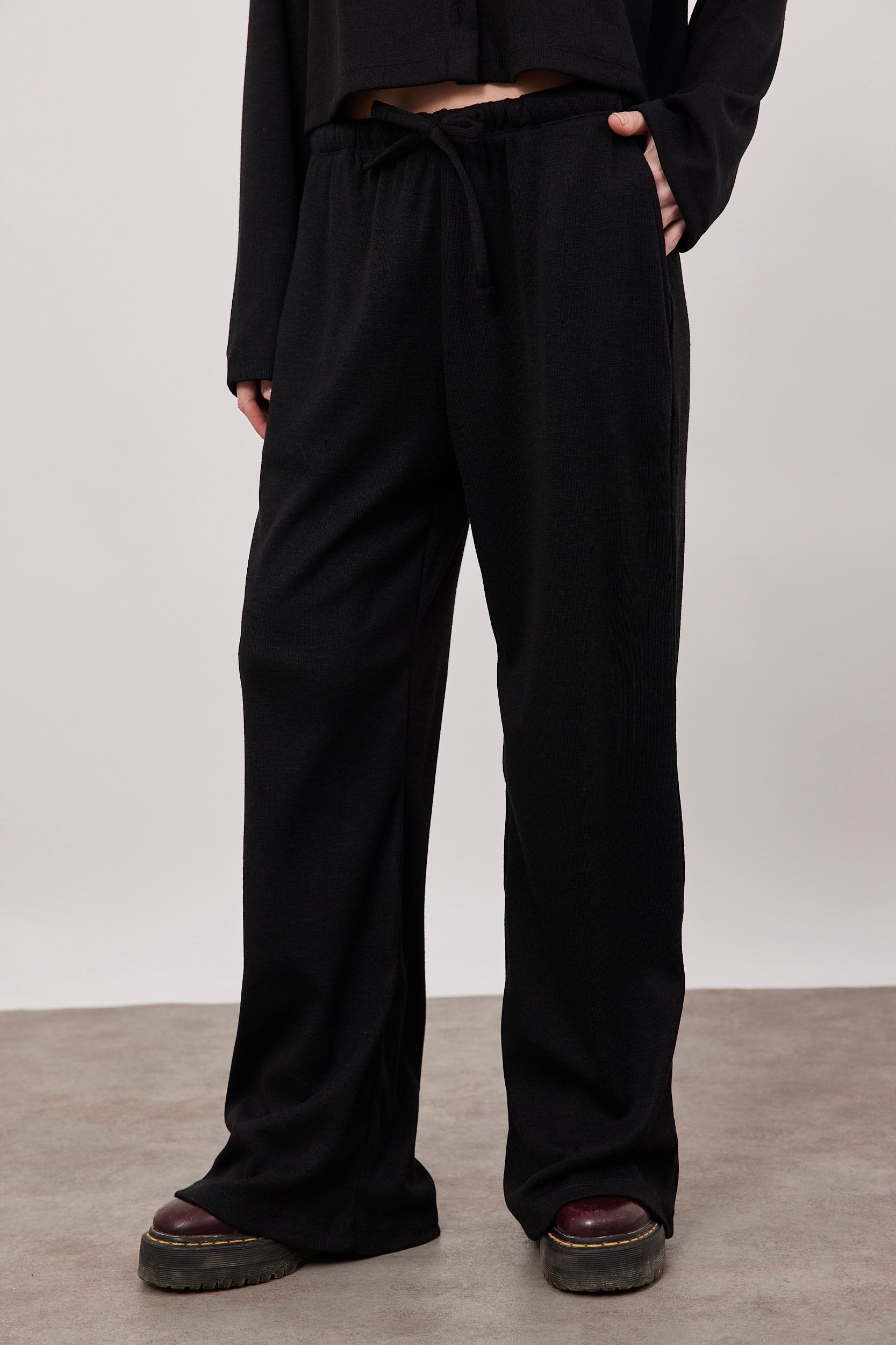 מכנסיים ארוכים בד סריג