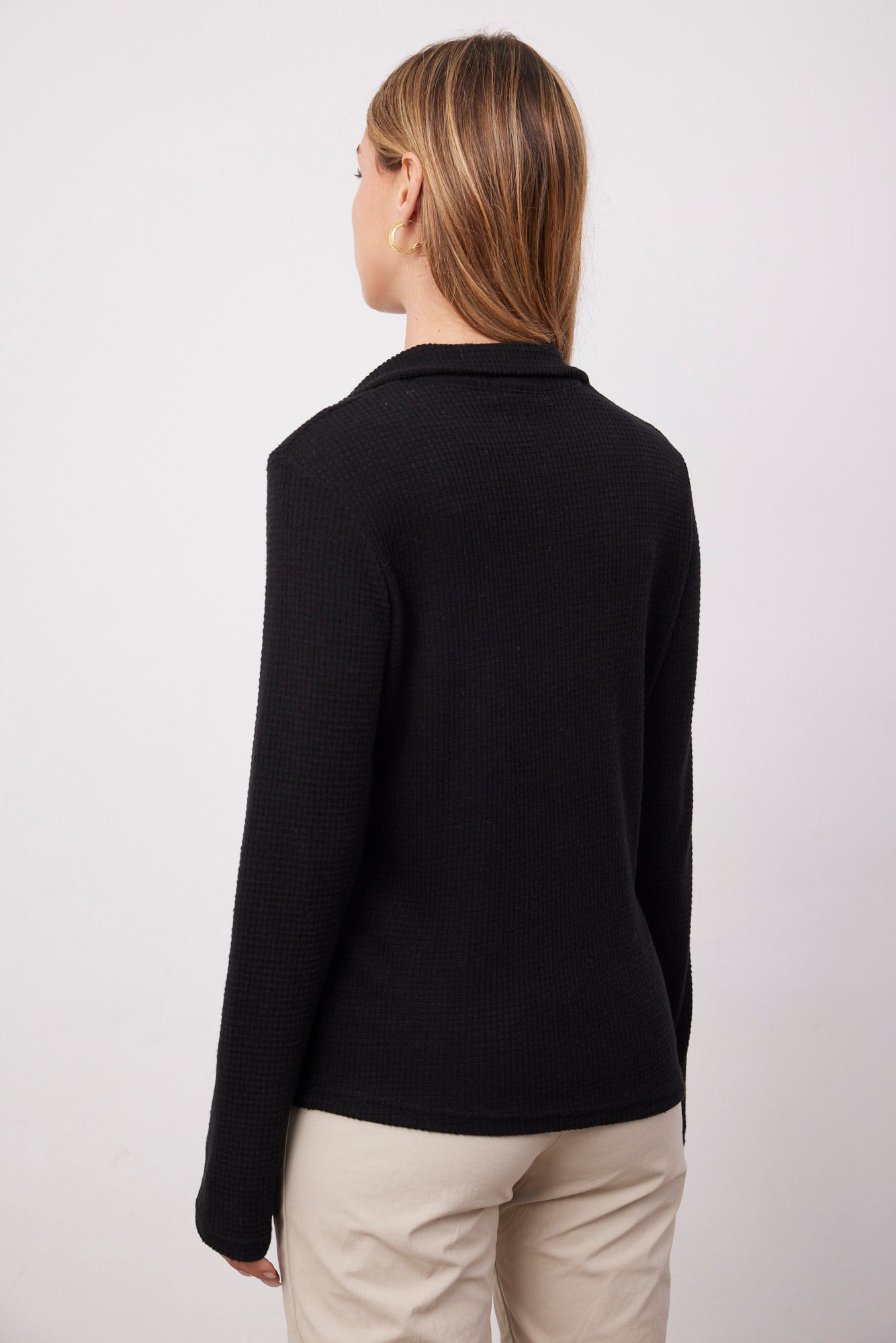 חולצת וופל עם רוכסן - ITAY BRANDS