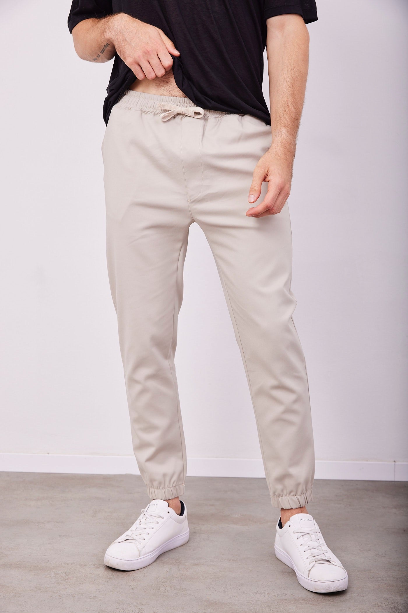 מכנסיים ארוכים עם גומי בסיומת - ITAY BRANDS