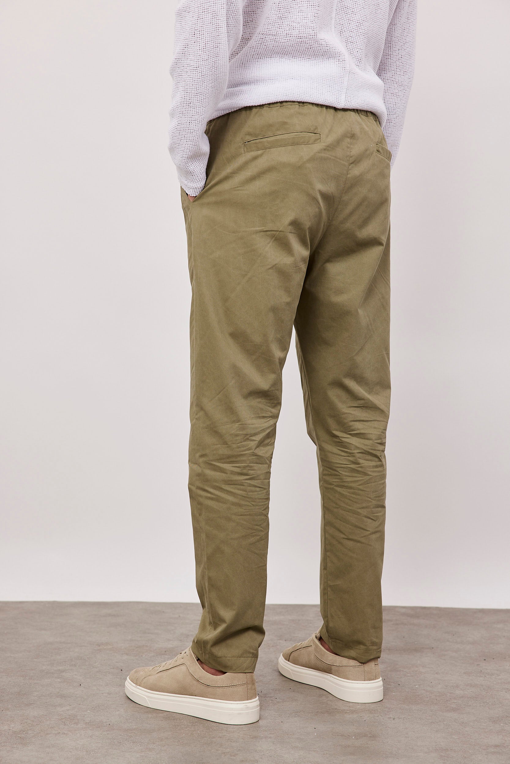 מכנסי כותנה עם שרוך