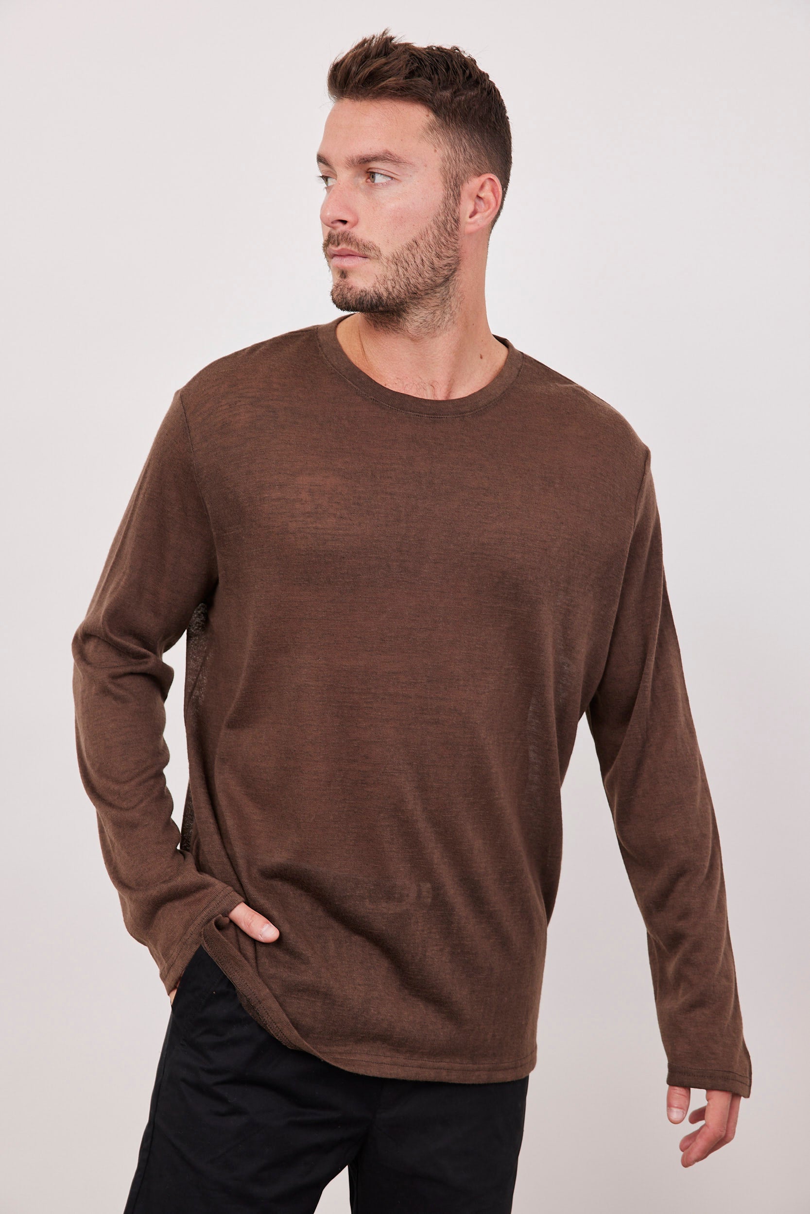 חולצה ארוכה בטקסטורה גזרה רחבה