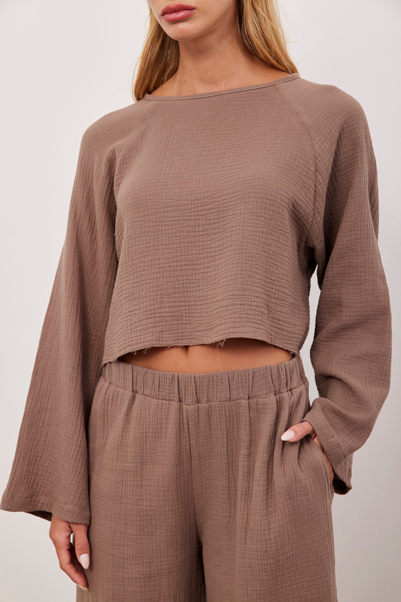 חולצת טטרה קרופ ארוכה - ITAY BRANDS