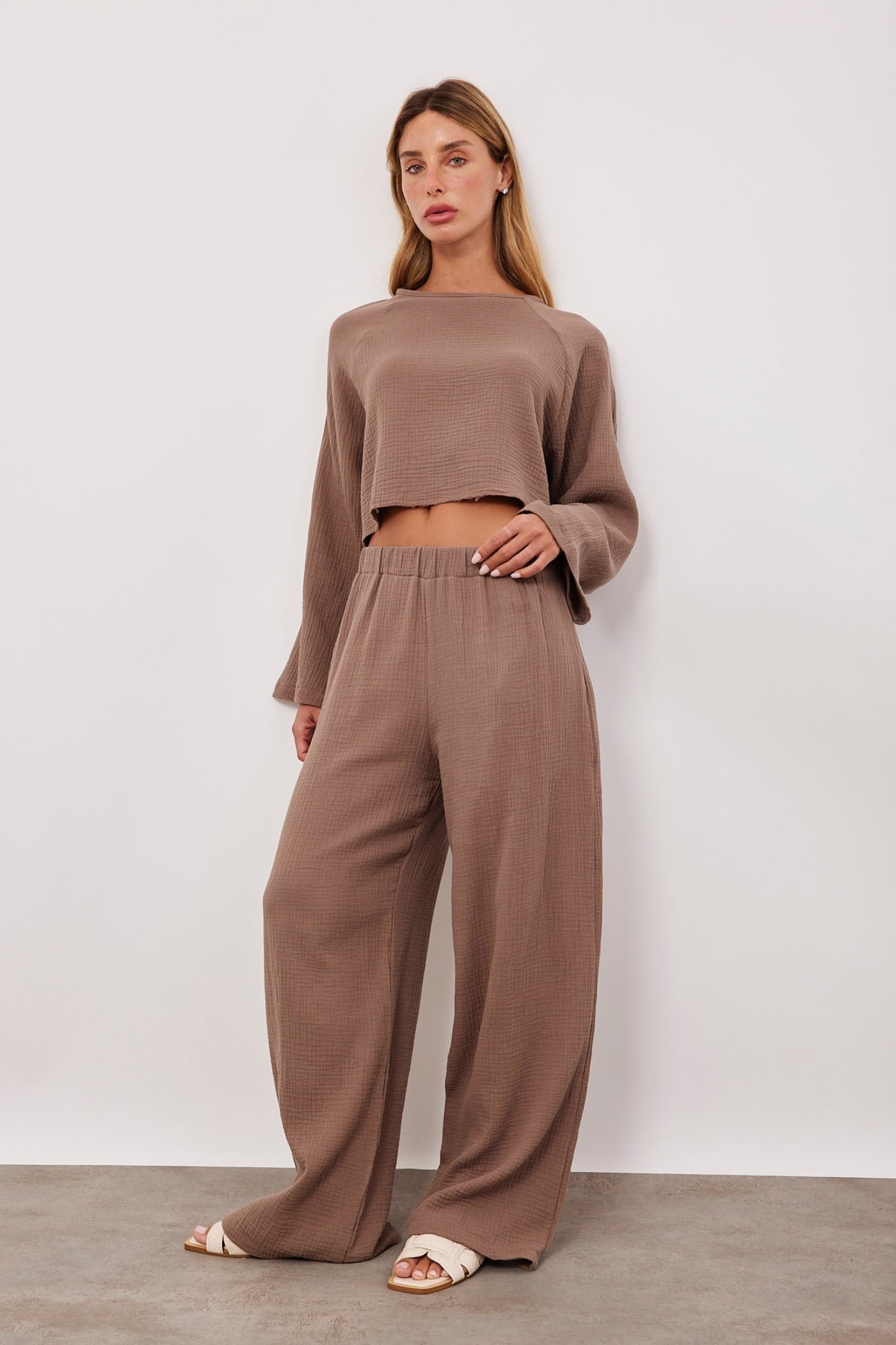 חולצת טטרה קרופ ארוכה - ITAY BRANDS