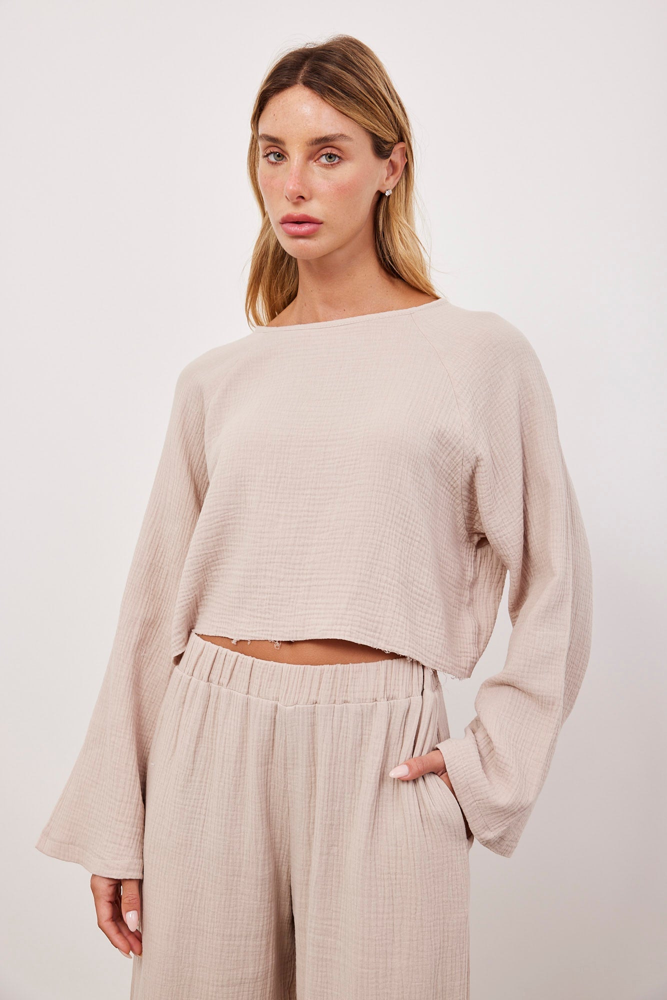 חולצת טטרה קרופ ארוכה - ITAY BRANDS