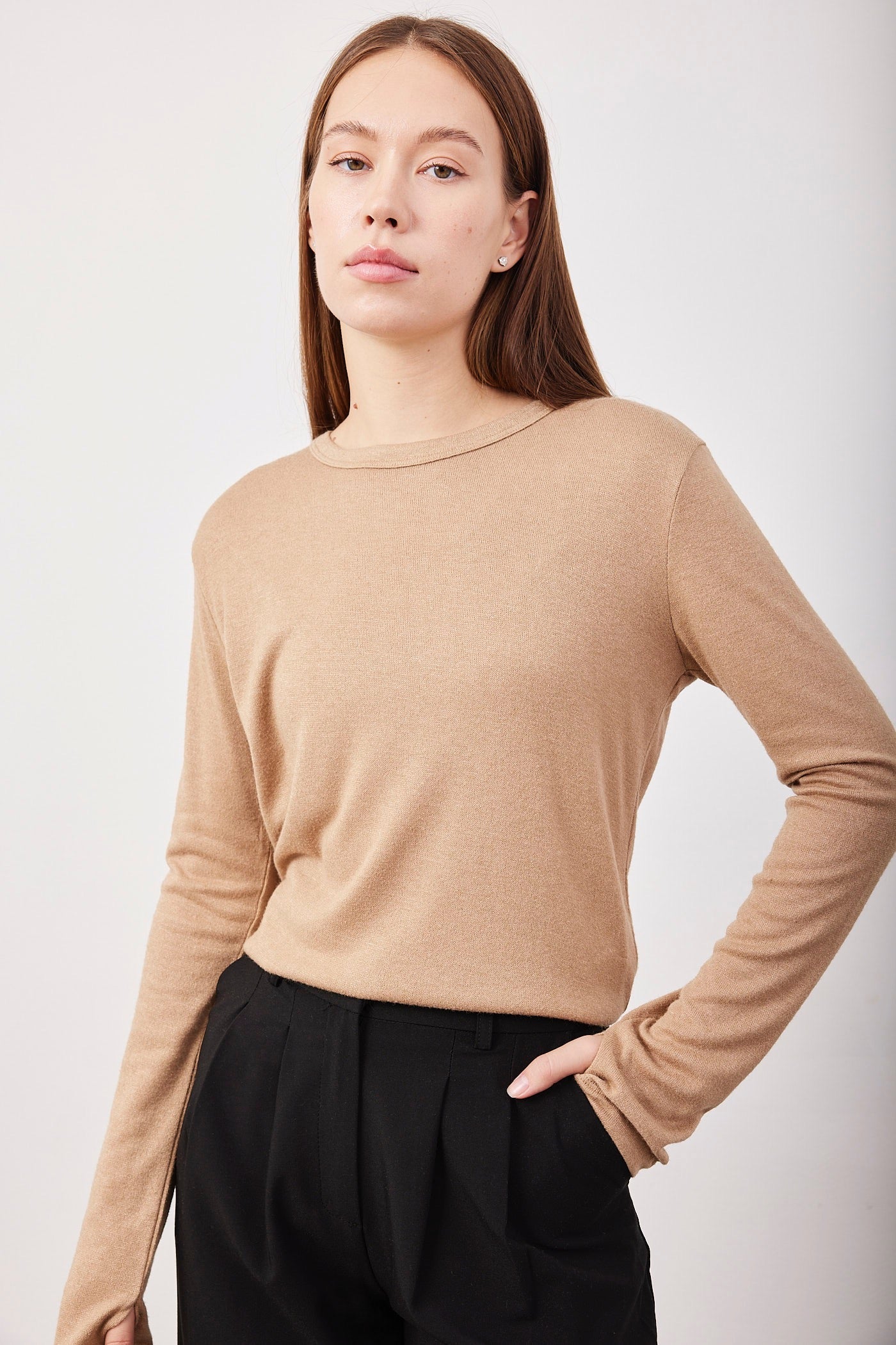 חולצת סריג ארוכה שרוול כפפה - ITAY BRANDS