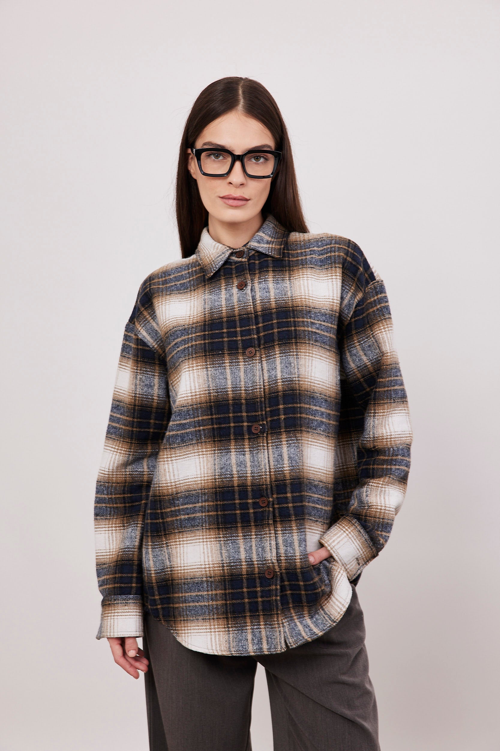 גקט משבצות ארוך