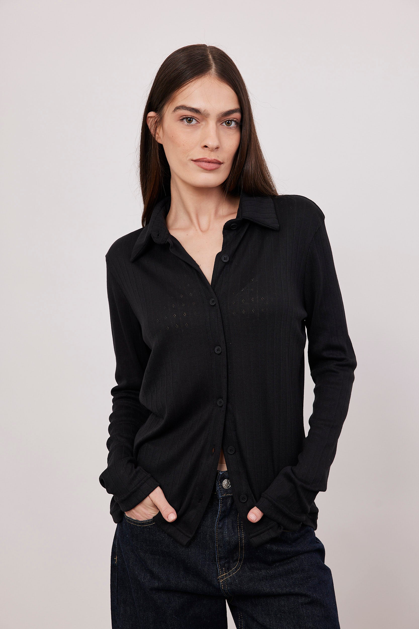 חולצת פוינטל מכופתרת