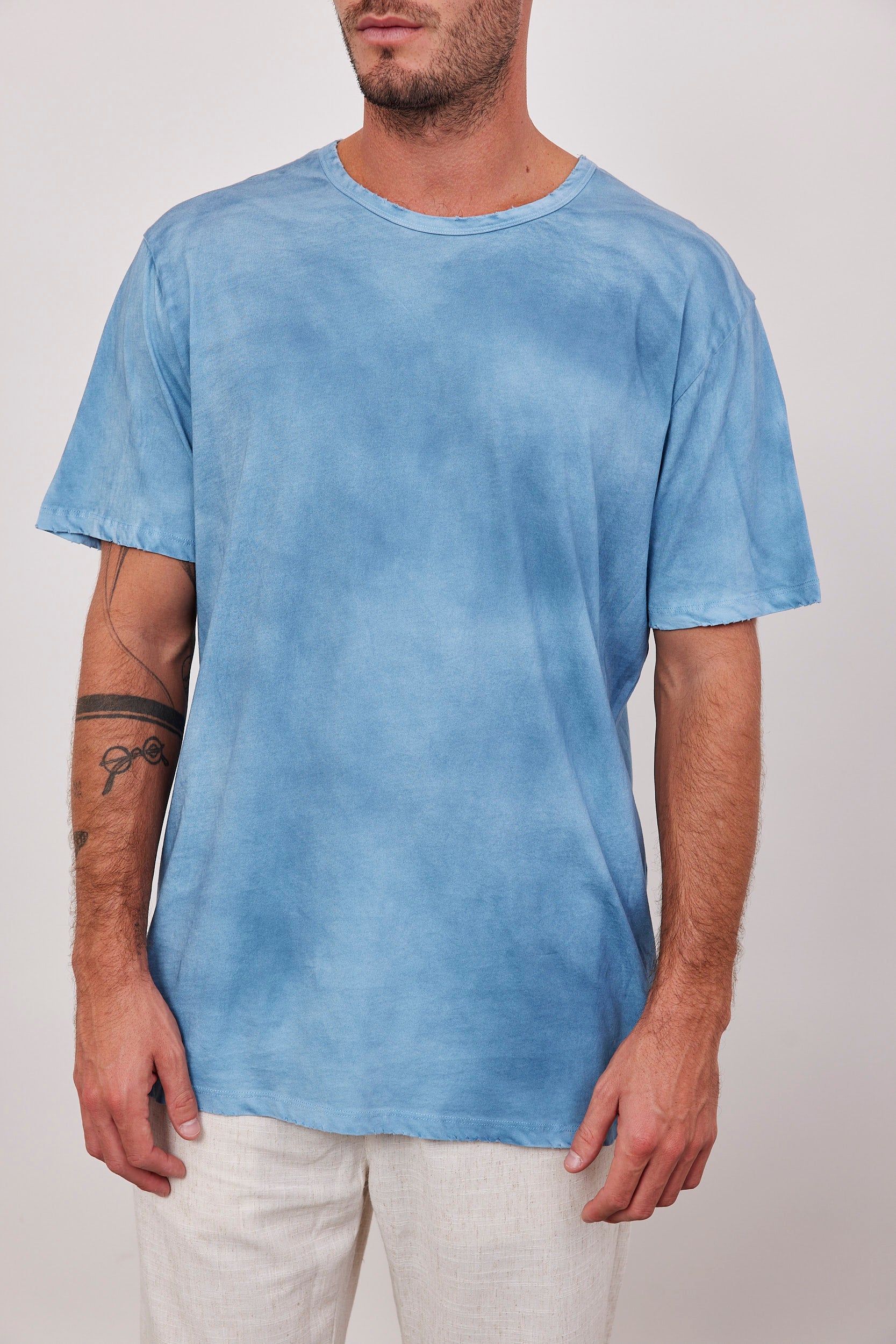 חולצת ווש קצרה עם גימור פרום