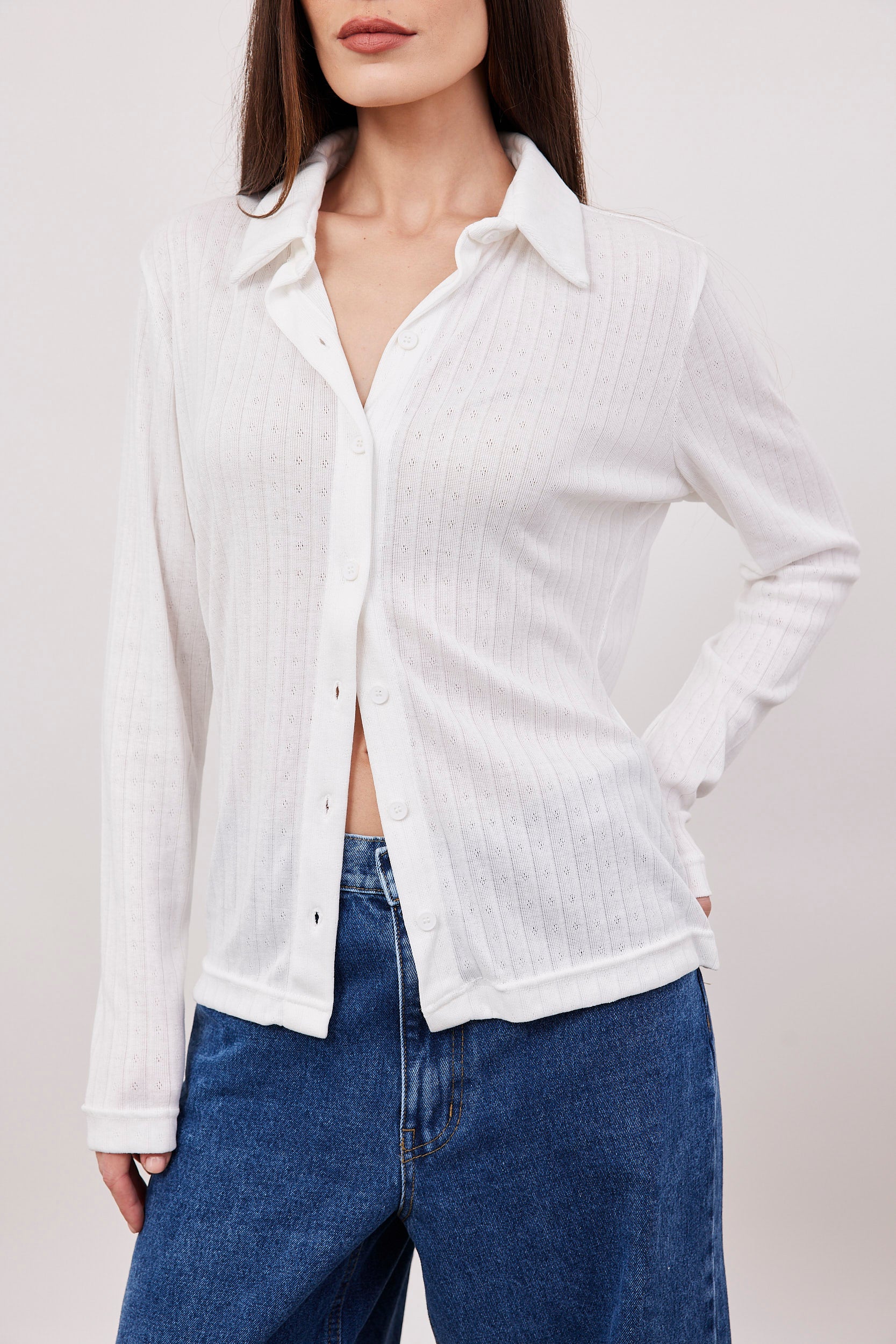 חולצת פוינטל מכופתרת