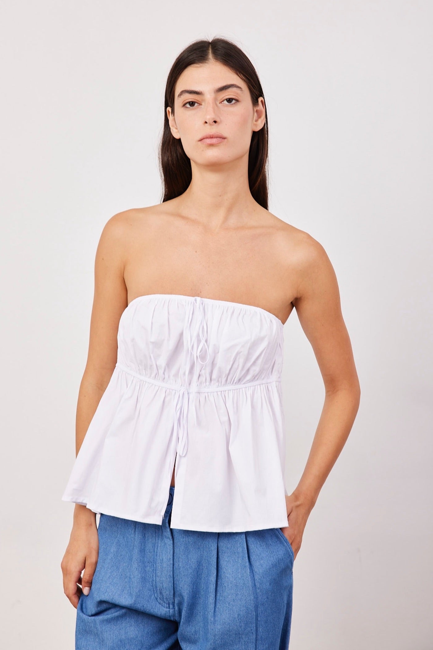 סטרפלס רחב עם קשירה - ITAY BRANDS