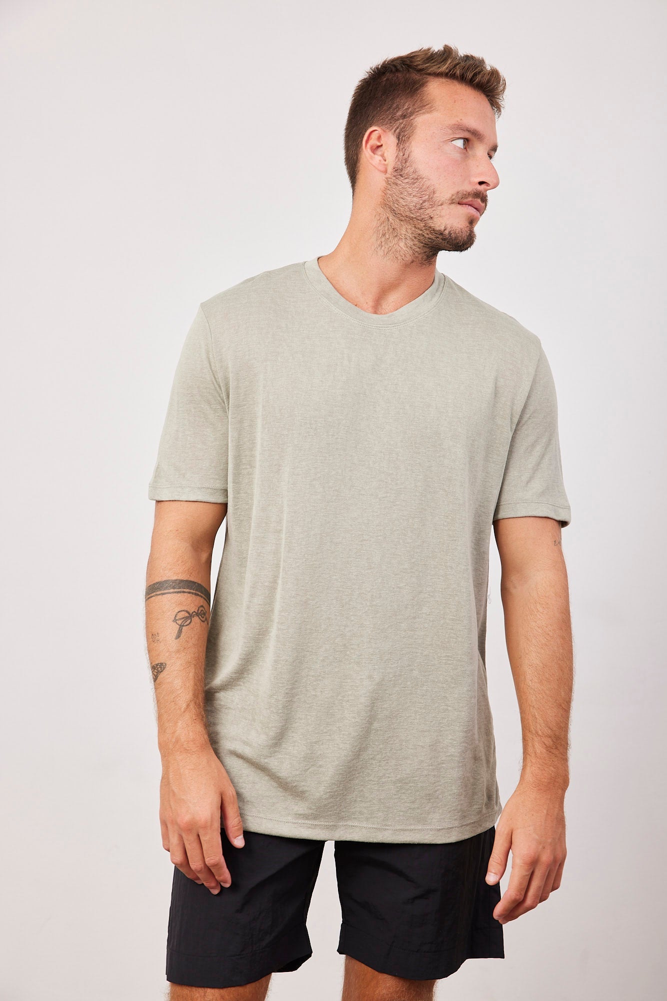 טי-שרט במראה פשתן - ITAY BRANDS