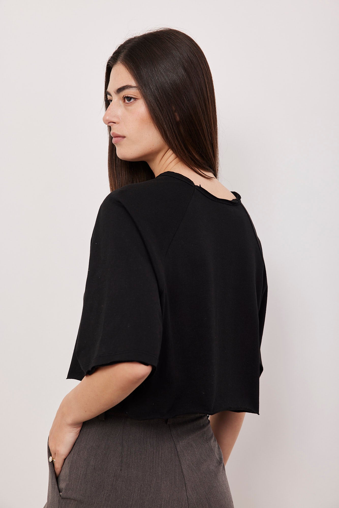 חולצת אוברסייז בגזרת קרופ - ITAY BRANDS