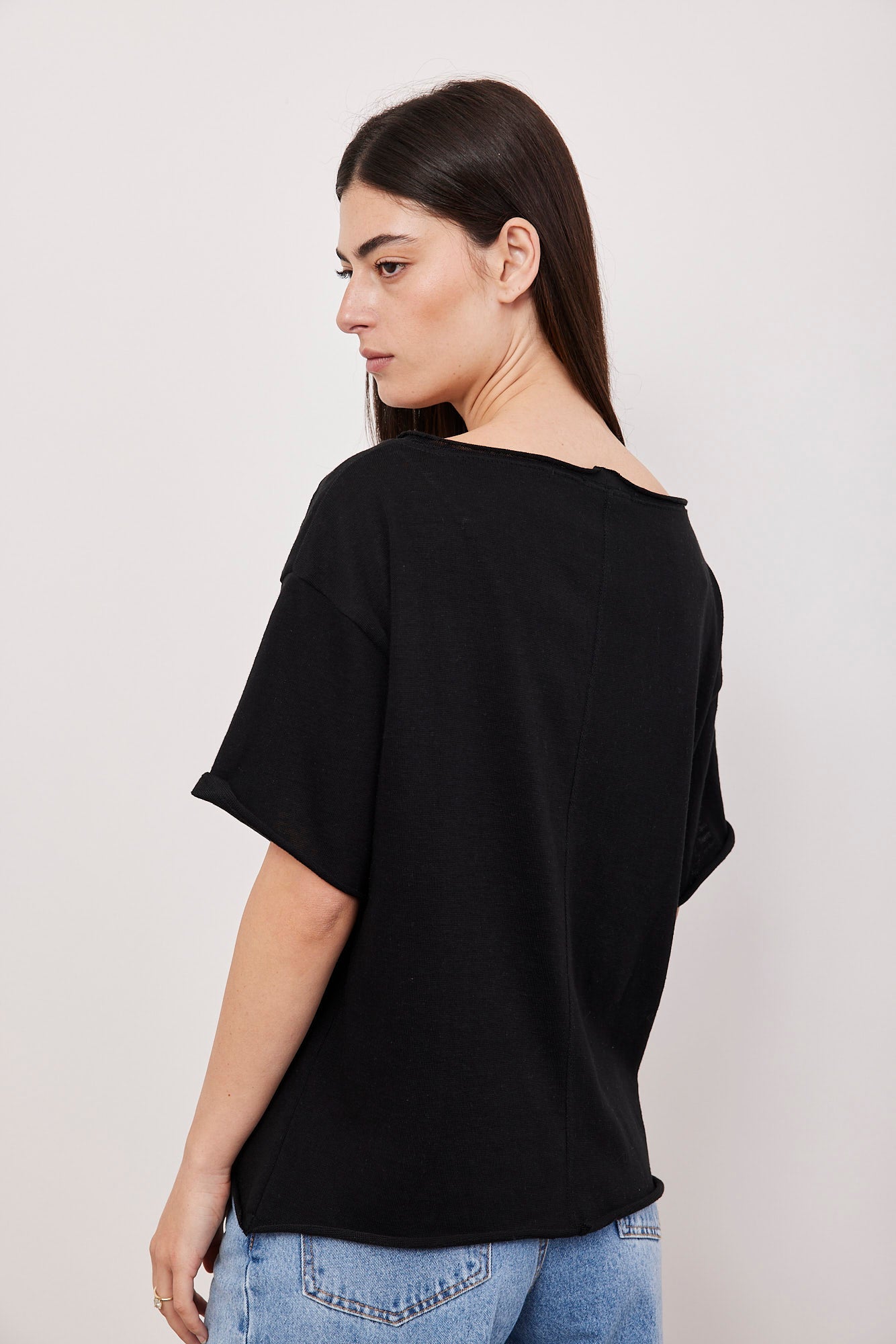 חולצה א-סימטרית במראה פשתן - ITAY BRANDS