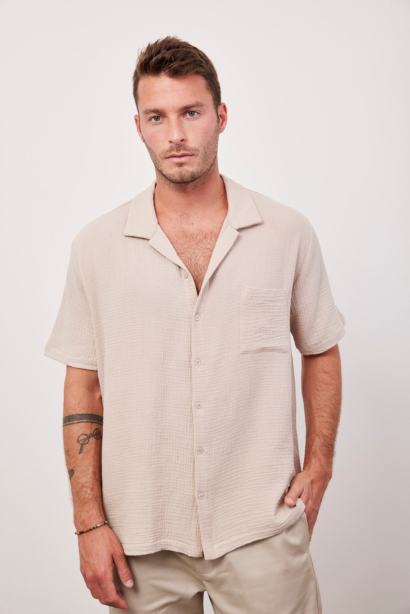 חולצה מכופתרת מבד טטרה - ITAY BRANDS