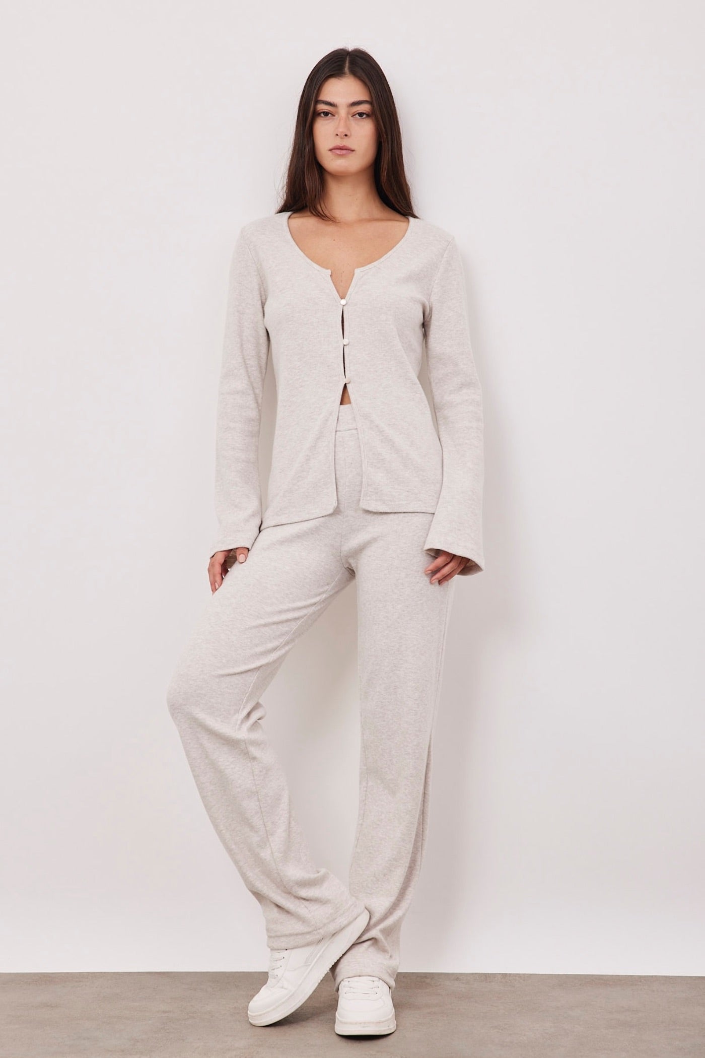 חליפת סריג עליונית בשילוב כפתורים - ITAY BRANDS