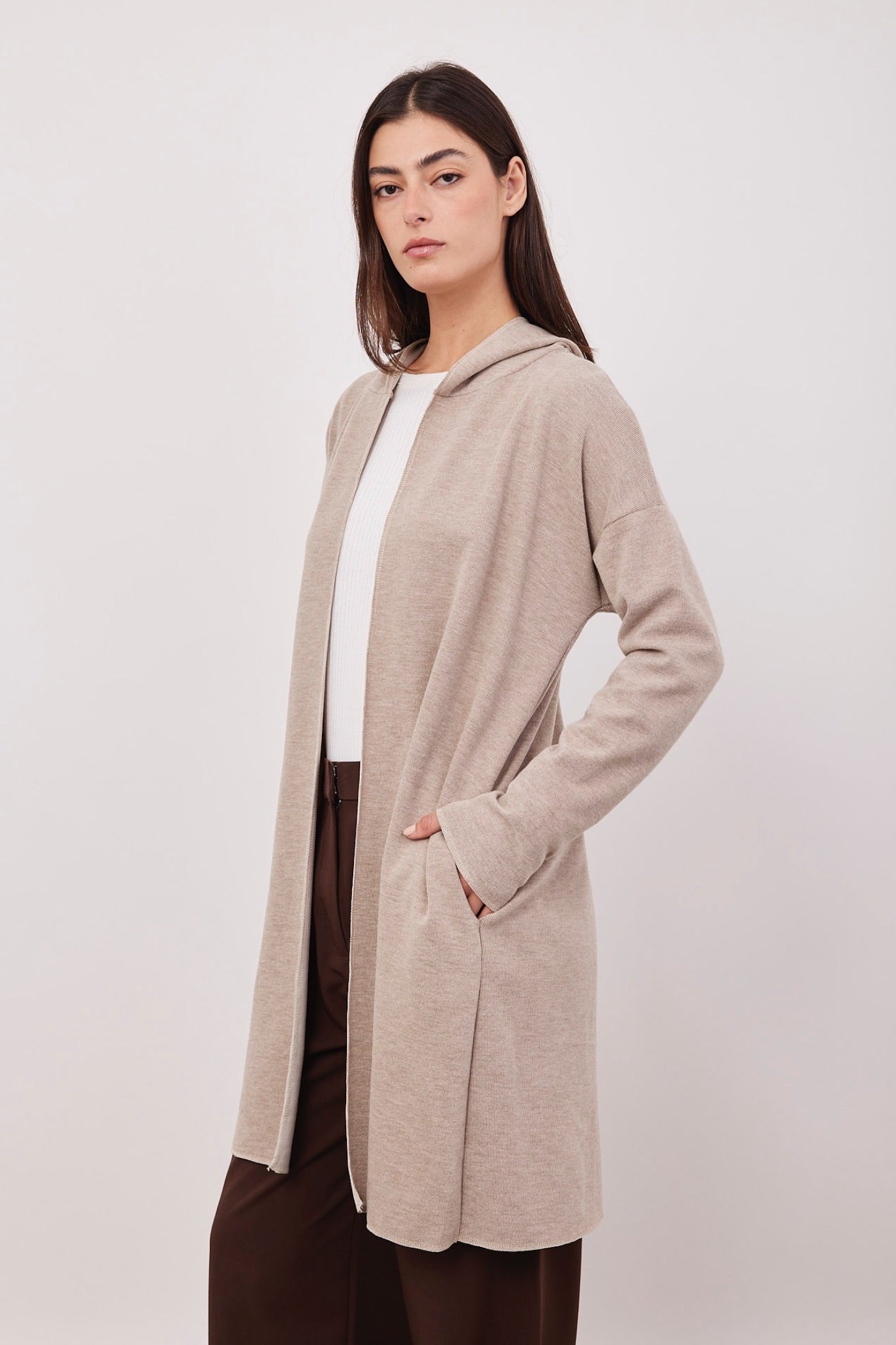 קרדיגן רך עם קפוצ׳ון - ITAY BRANDS