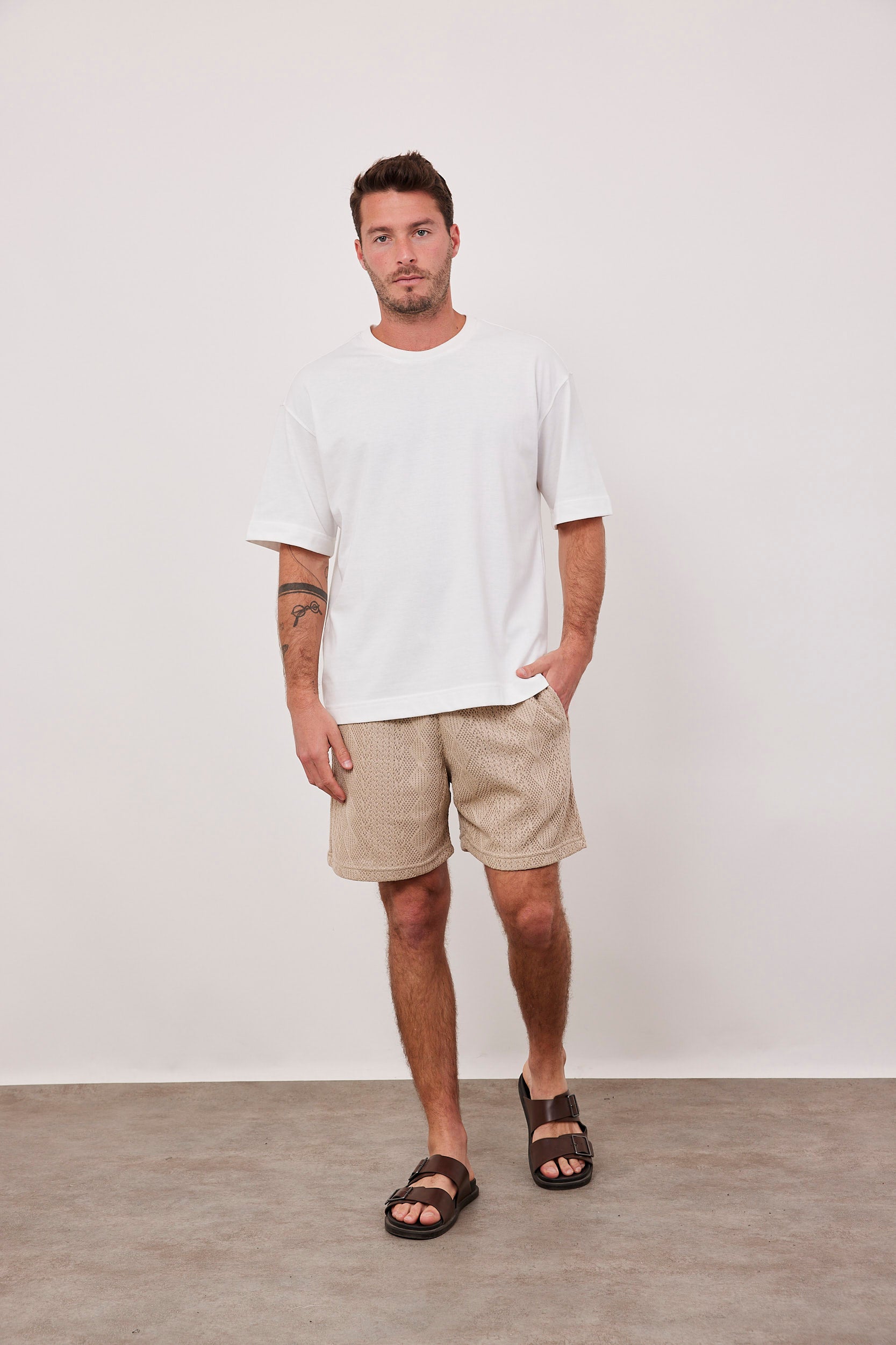 מכנס קצר בד סריג