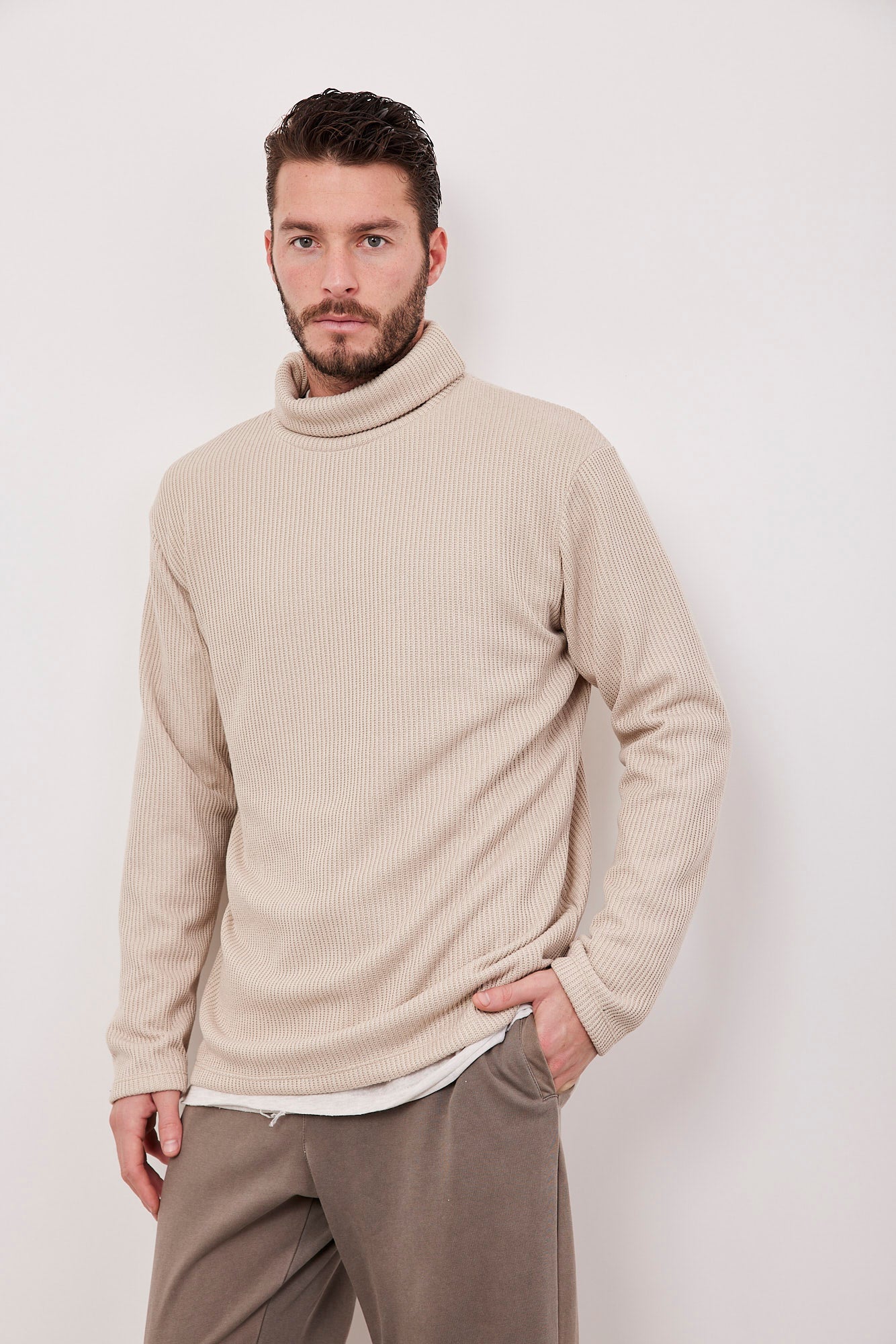 סריג גולף בטקסטורת פסים - ITAY BRANDS