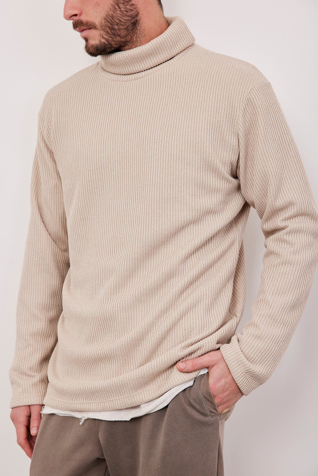 סריג גולף בטקסטורת פסים - ITAY BRANDS