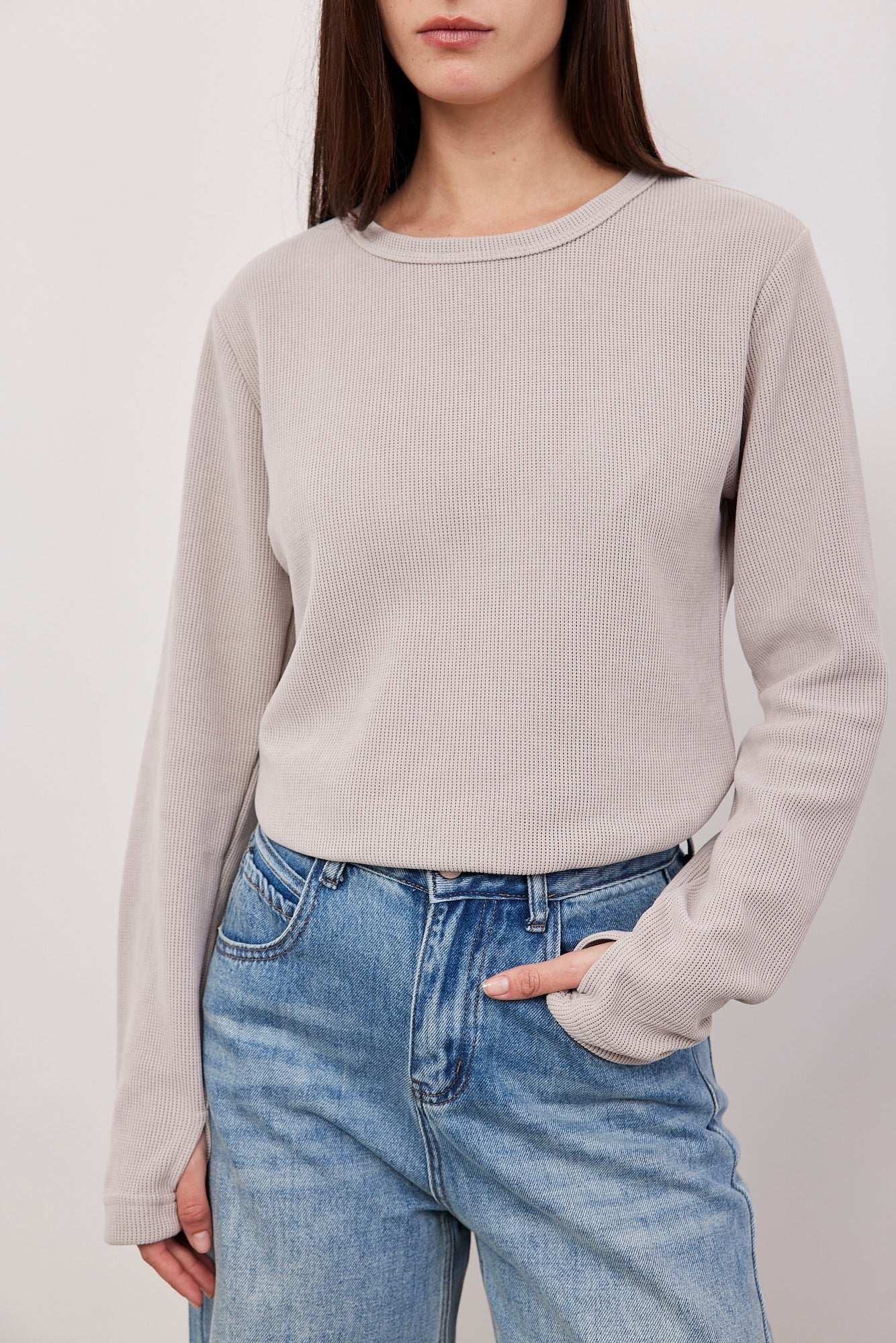 סריג בטקסטורת פסים בסיומת כפפה - ITAY BRANDS