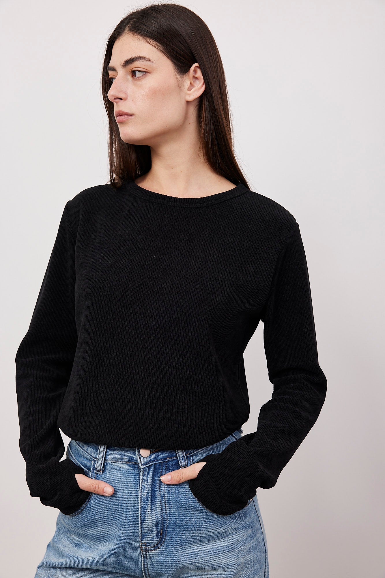 סריג בטקסטורת פסים בסיומת כפפה - ITAY BRANDS