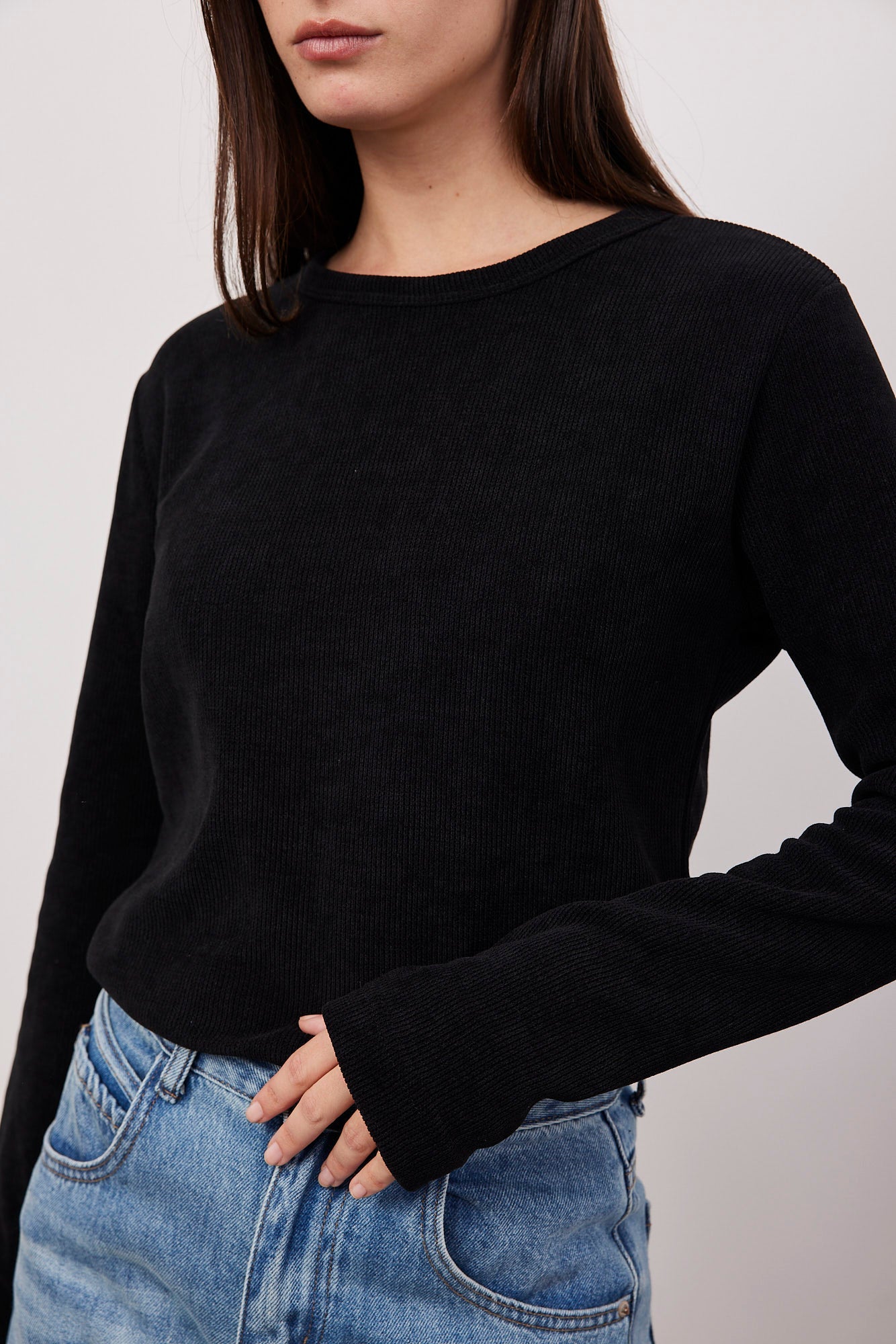 סריג בטקסטורת פסים בסיומת כפפה - ITAY BRANDS