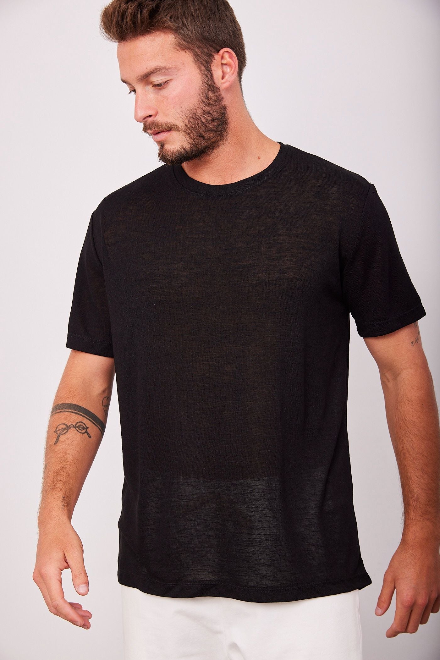 טי-שרט במראה פשתן - ITAY BRANDS