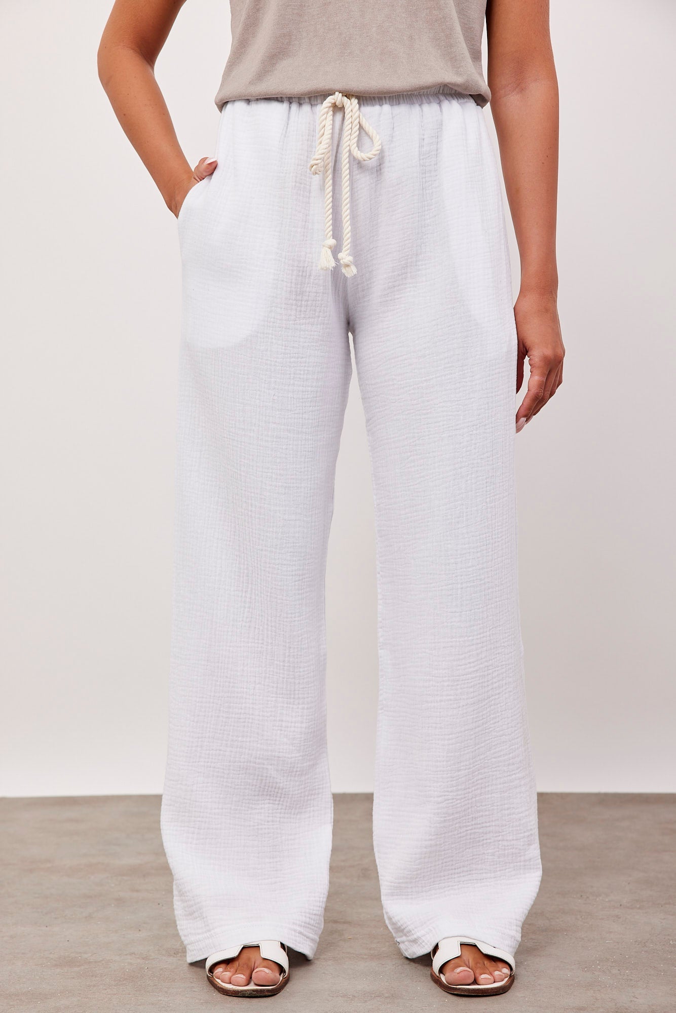 מכנסי טטרה ארוכים עם קשירה - ITAY BRANDS