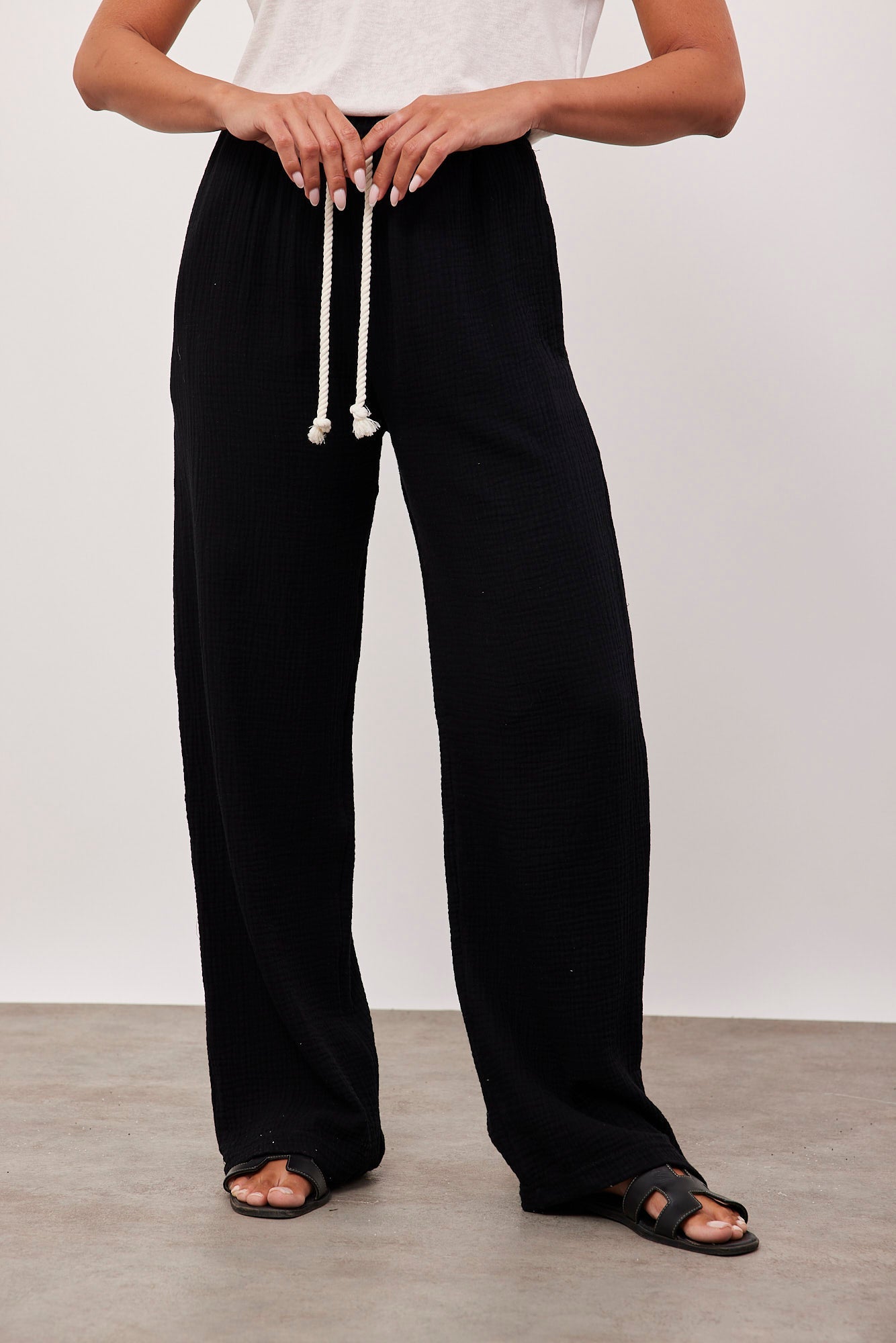 מכנסי טטרה ארוכים עם קשירה - ITAY BRANDS