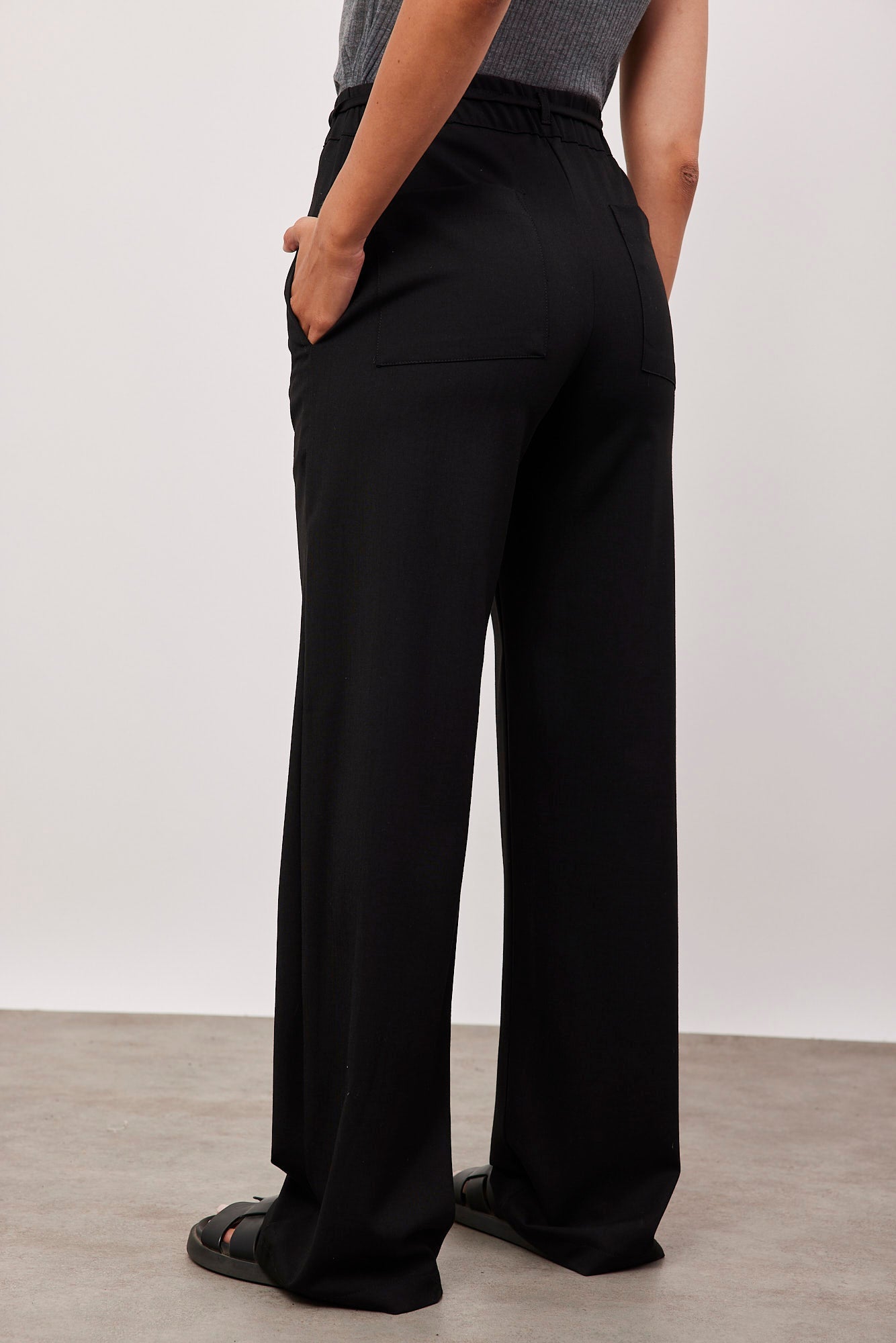 מכנסיים מחויטים בשילוב קשירה - ITAY BRANDS