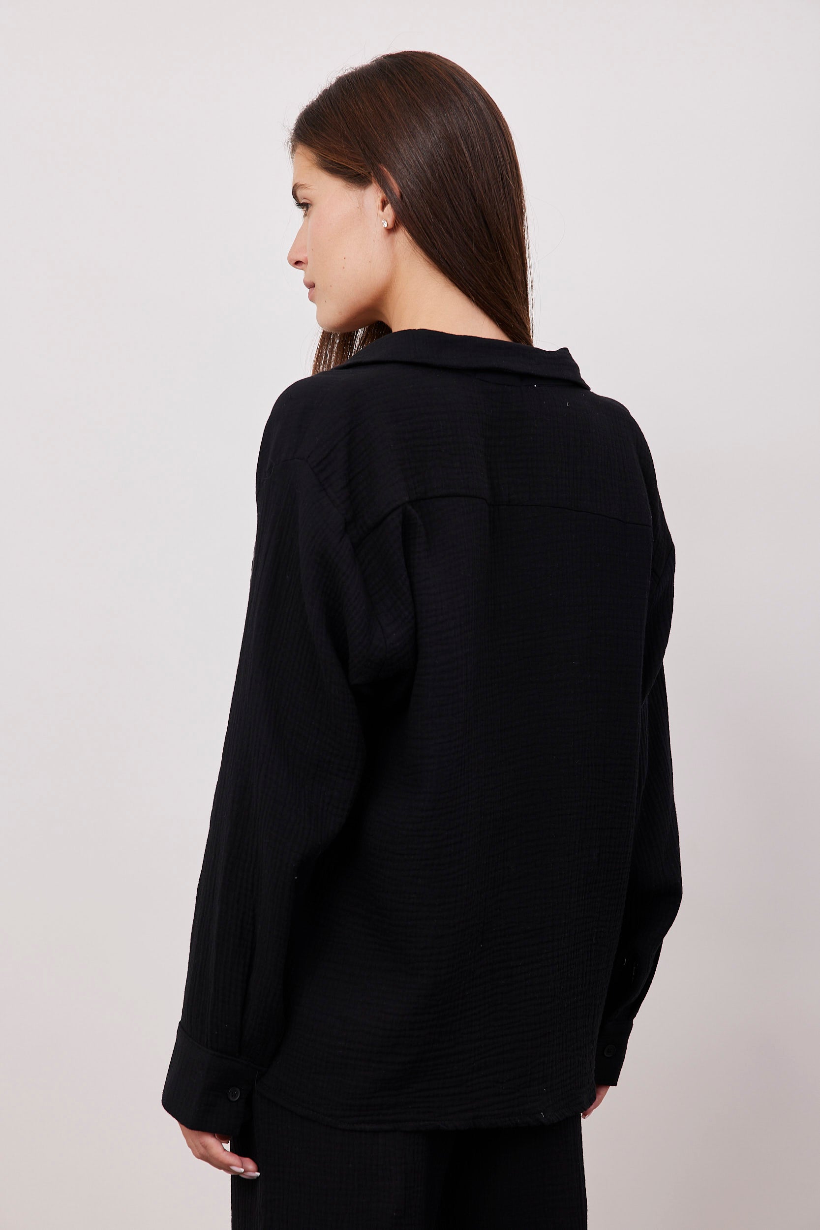 חולצת טטרה מכופתרת ארוכה