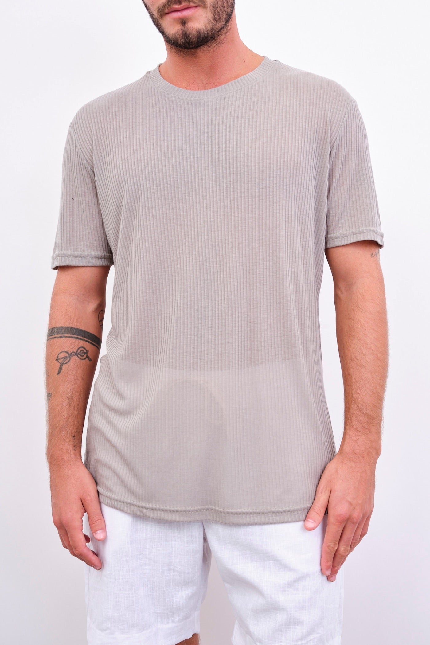 טי-שרט רכה בטקסטורת פסים - ITAY BRANDS